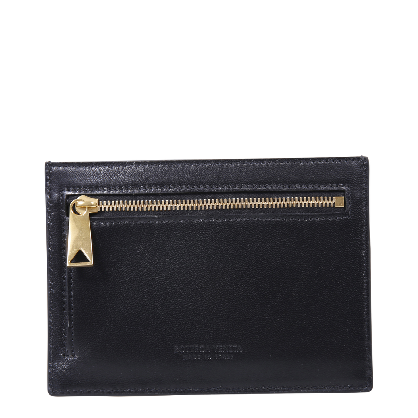 Intrecciato Leather Card Holder - Black - Image 2