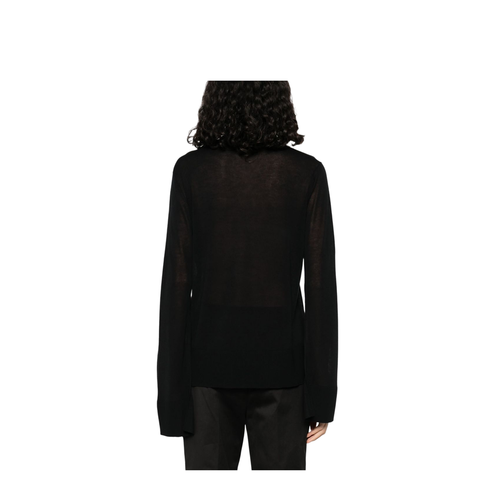 Slit Sleeve Turtleneck Black - Image 4