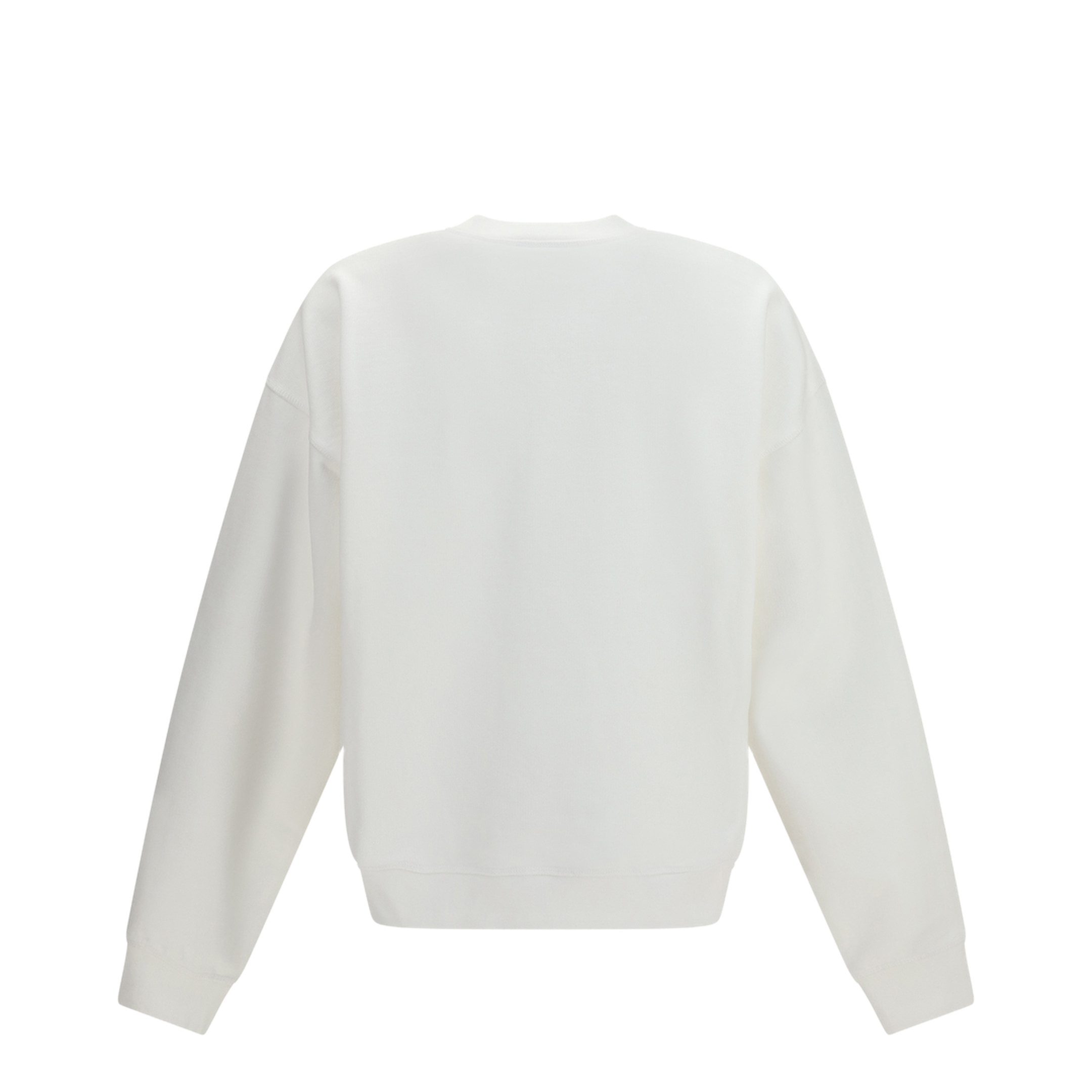 Cotton Crew Neck Sweatshirt with Logo Print - Image 2