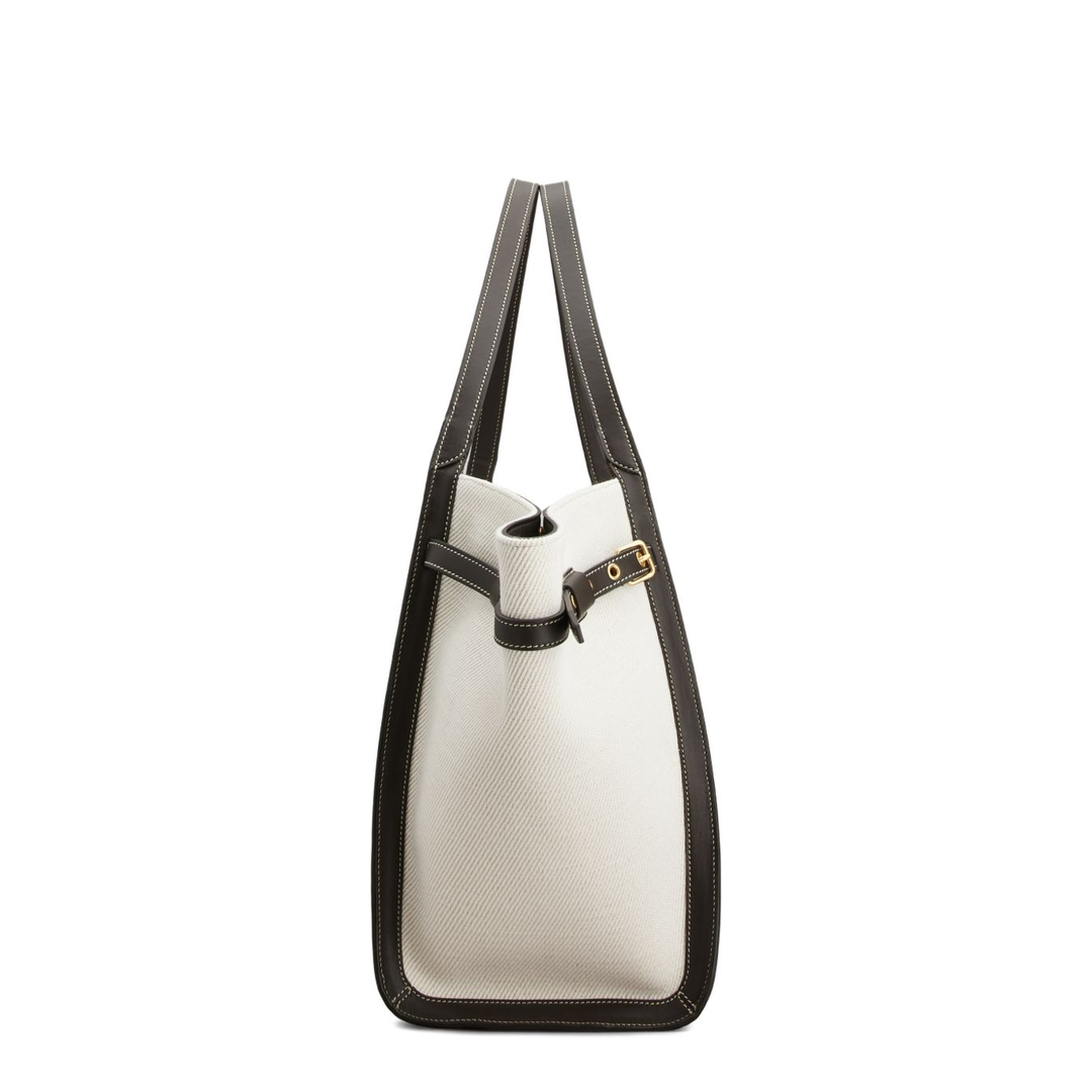 Shopping Bag in Canvas and Leather Medium - Image 6