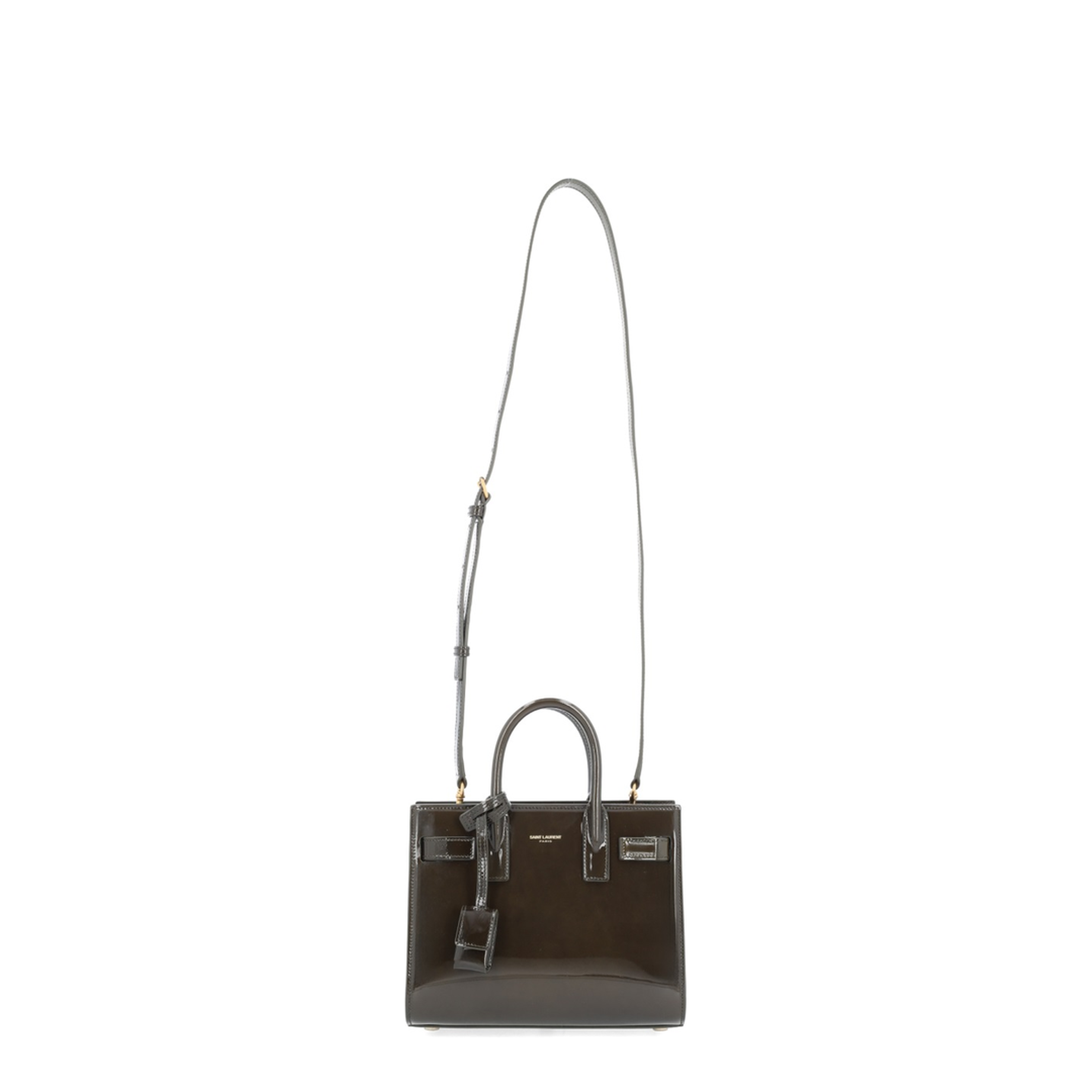 Sac De Jour Nano Patent Calf Leather Top Handle Bag - Green - Image 5