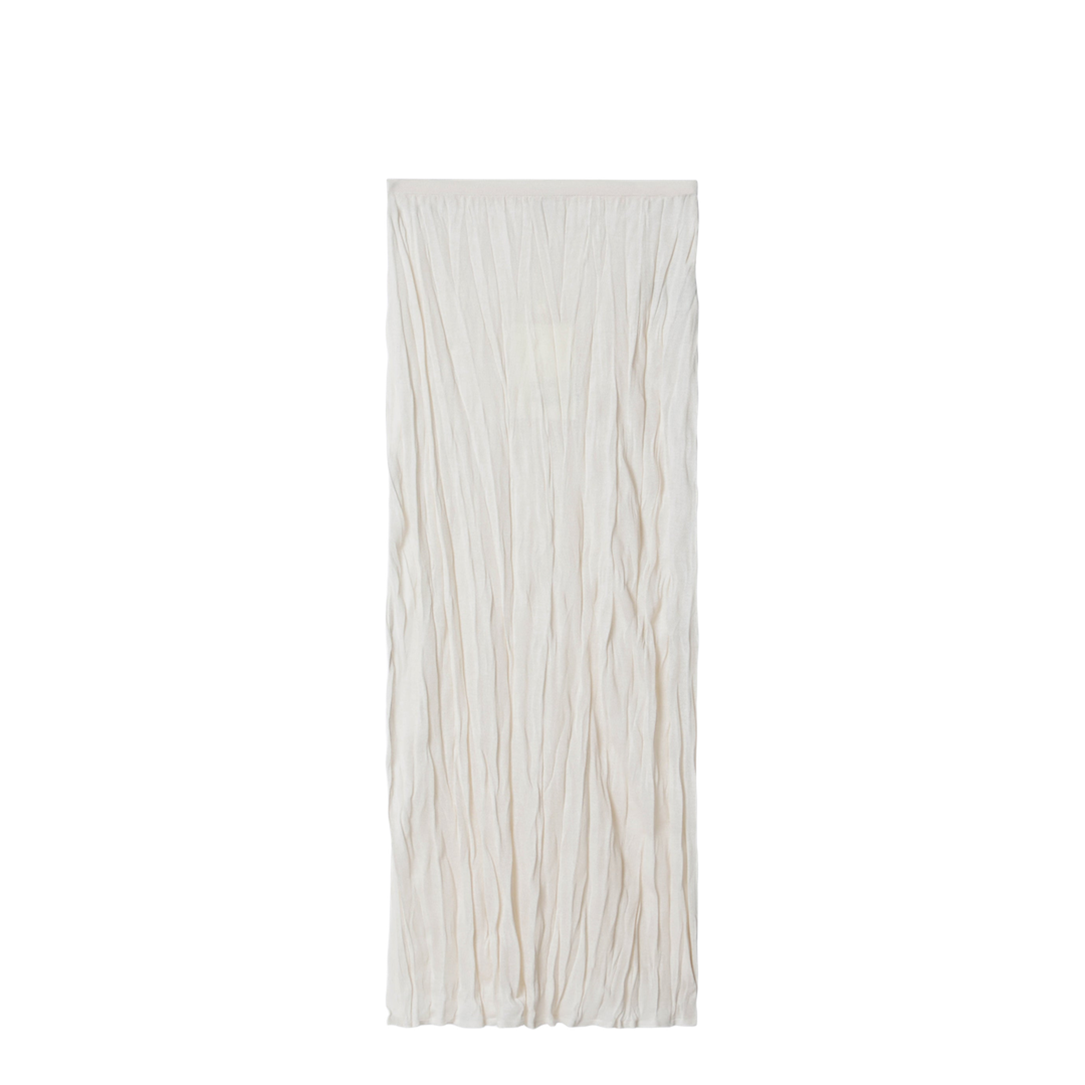 Light Apricot-Coloured Skirt In Crinkled Knit - Image 1
