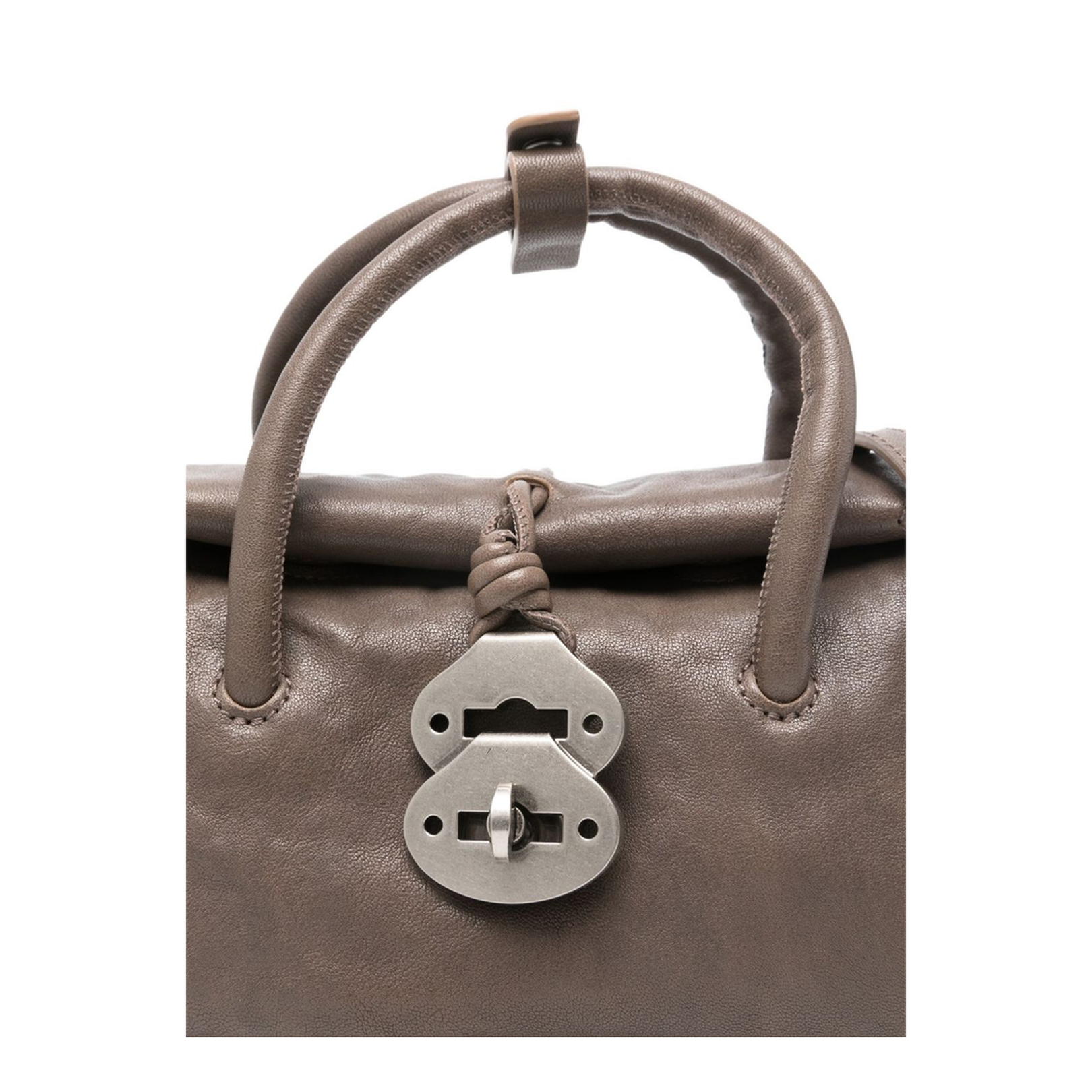 Dotta Centauro Small Calf Leather Handbag - Tobacco Brown - Image 2