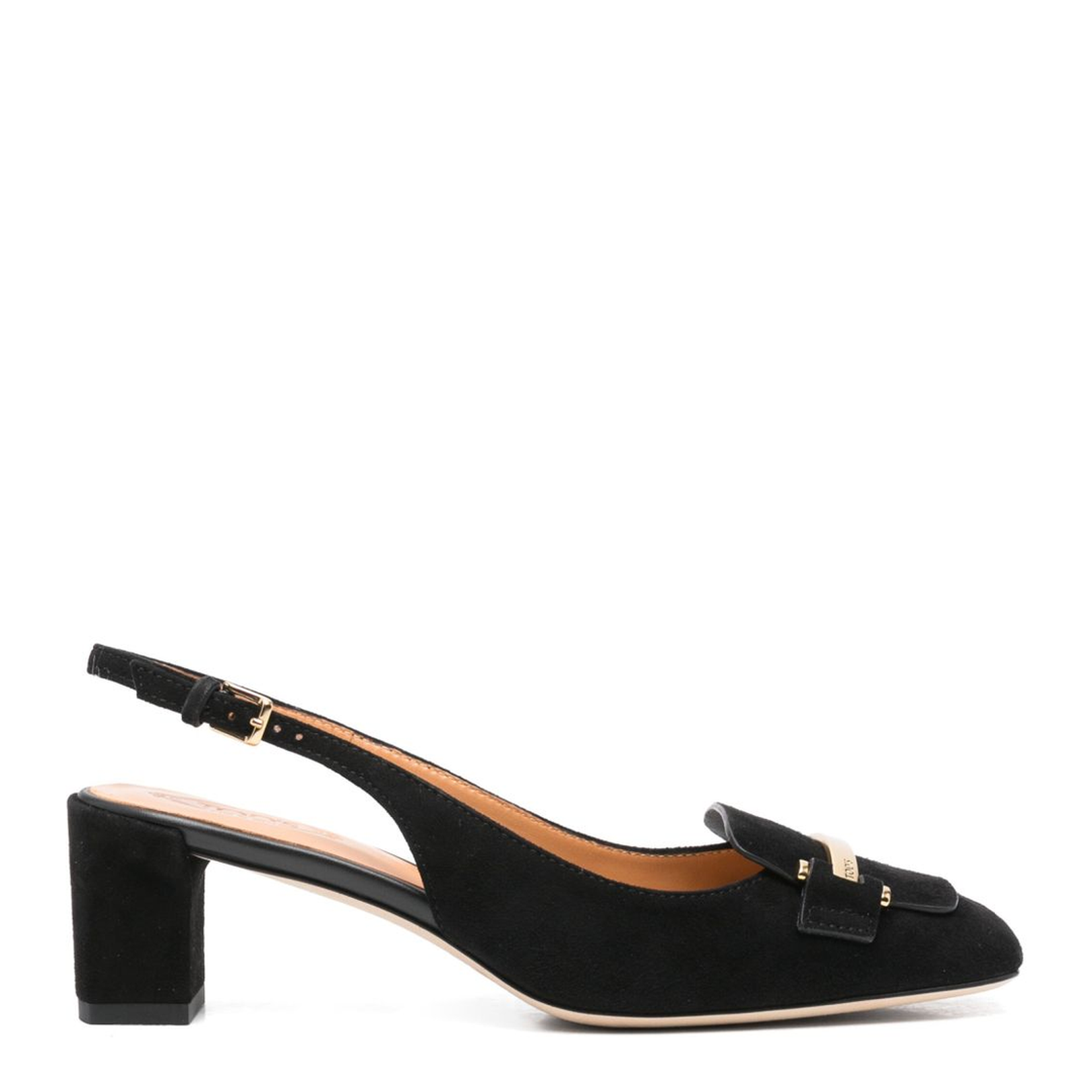 Buckle-Fastening Slingback Strap Low Block Heel - Image 1