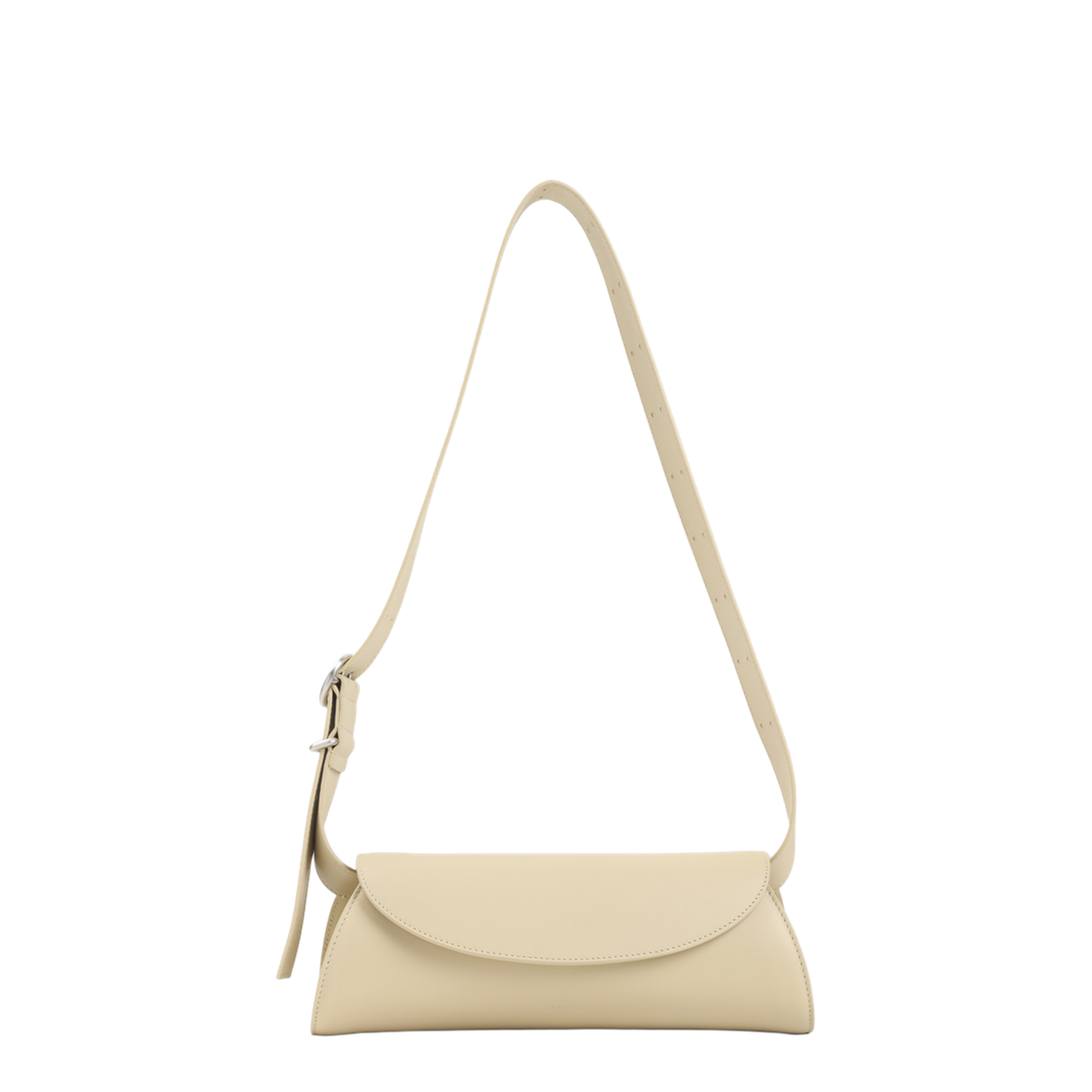 Beige Leather Small Cannolo Shoulder Bag - Image 2