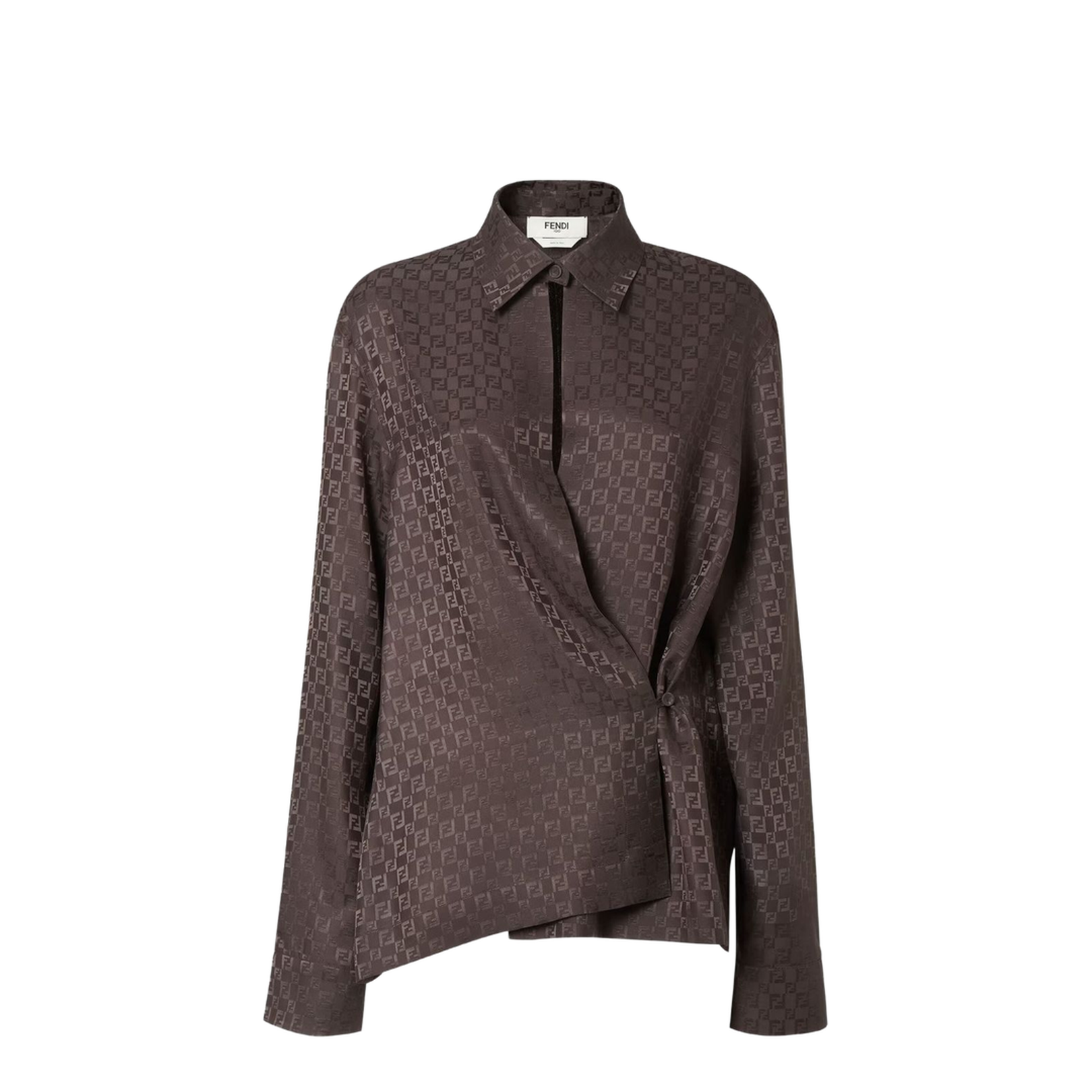Shirt Silk Brown - Image 1