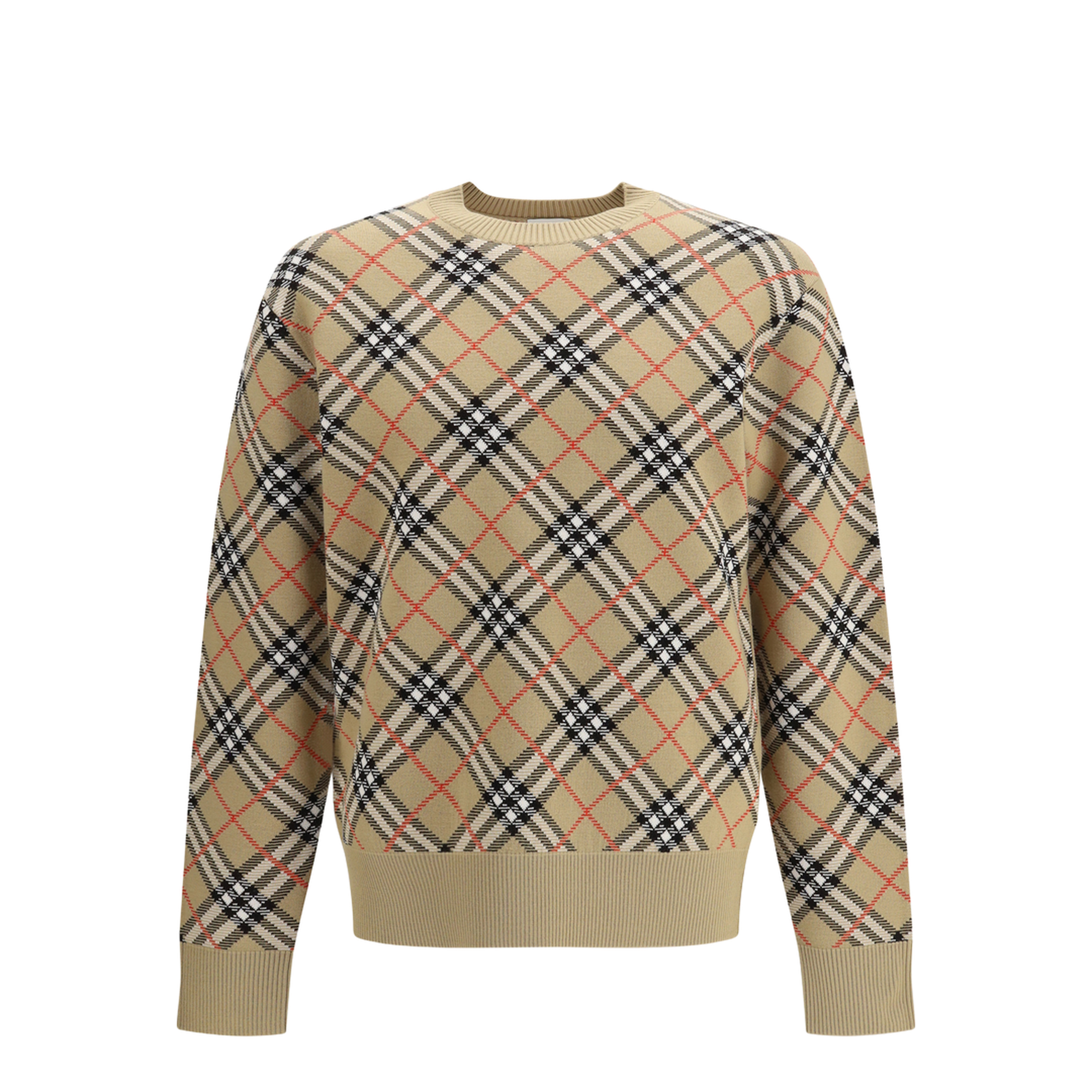 Wool Check Sweater - Image 1