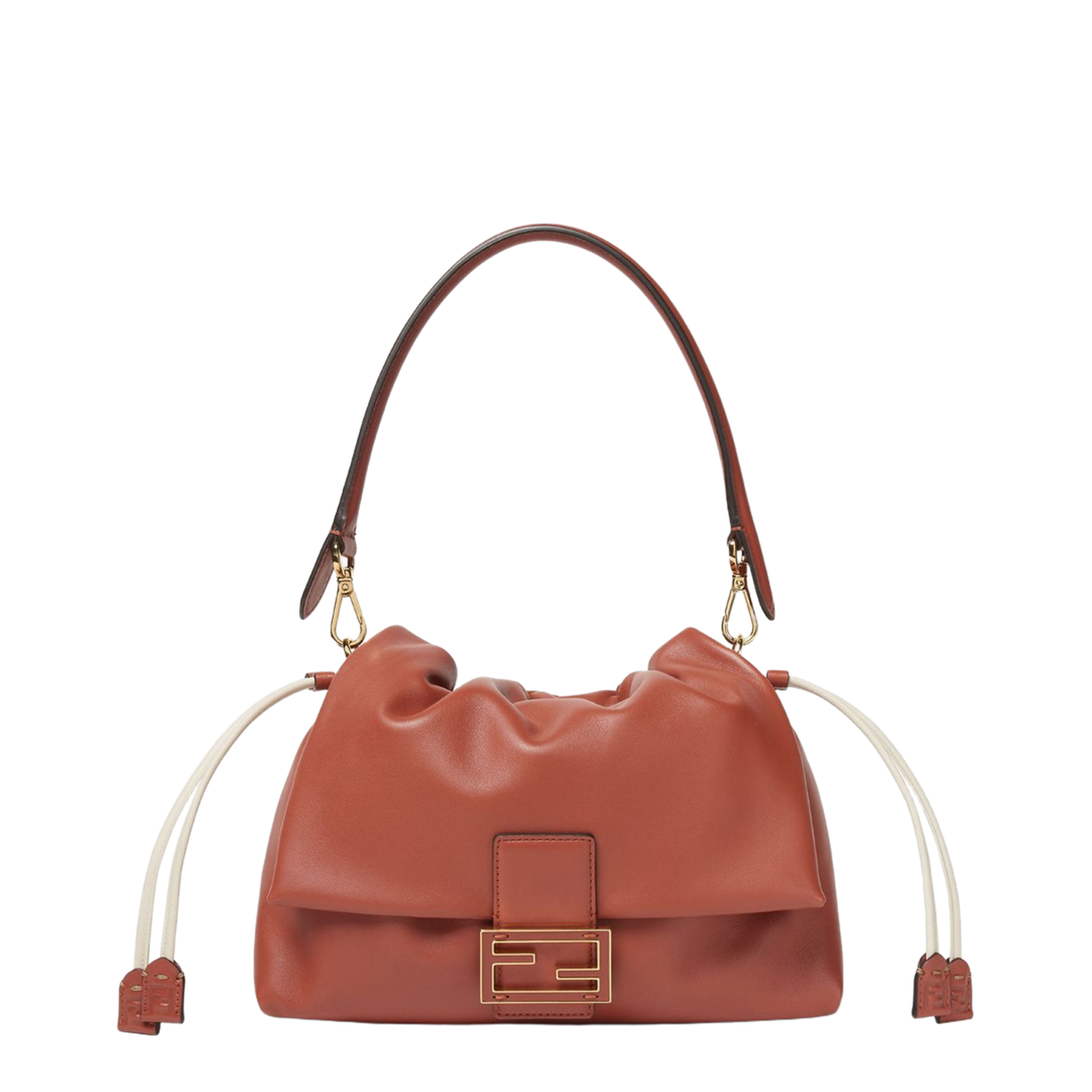 Mamma Baguette Medium Leather Shoulder Bag - Brown - Image 1