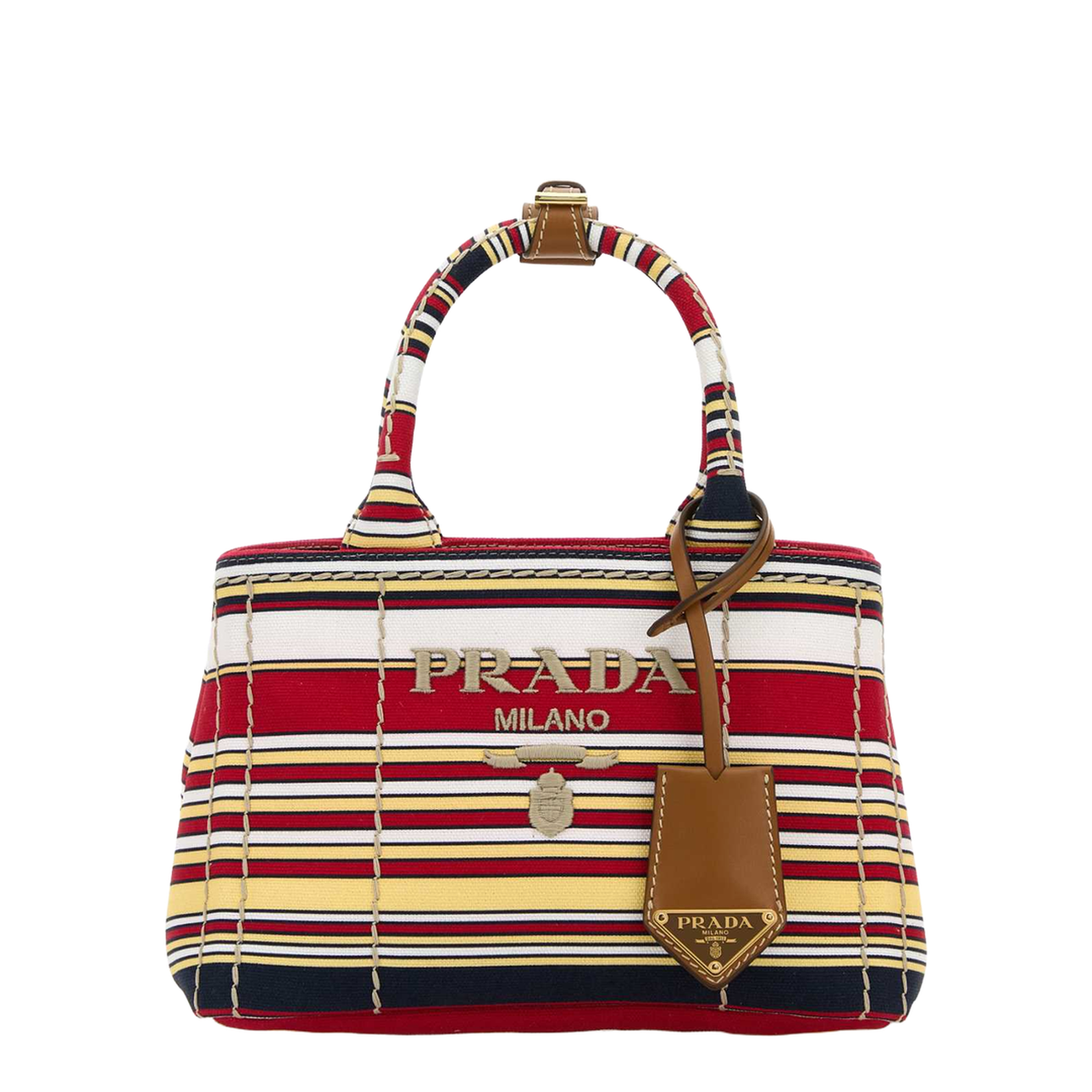 Jardinière Striped Cotton Canvas Mini-Bag - Image 1