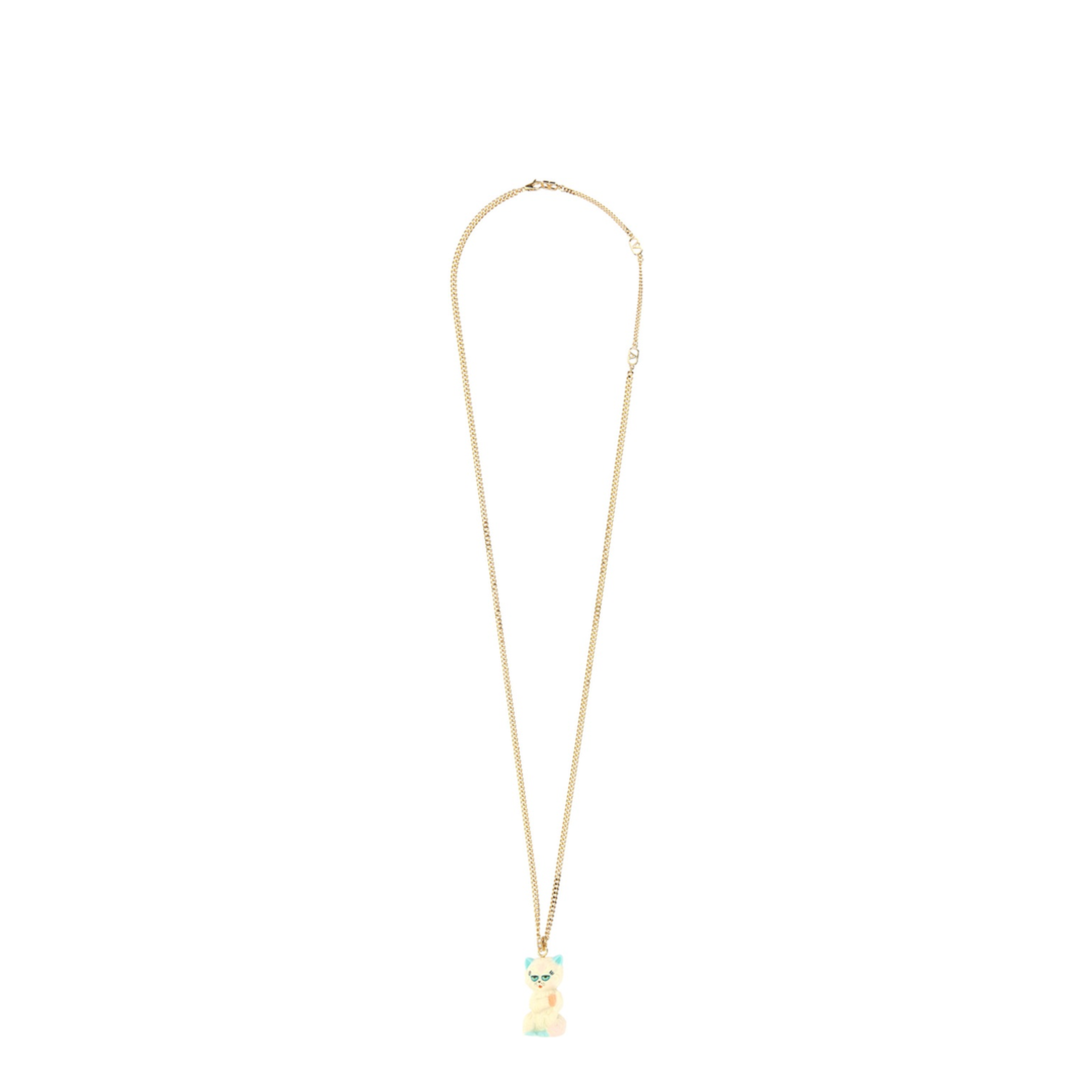 Chain Necklace with Le Chat de la Maison Pendant - Image 1