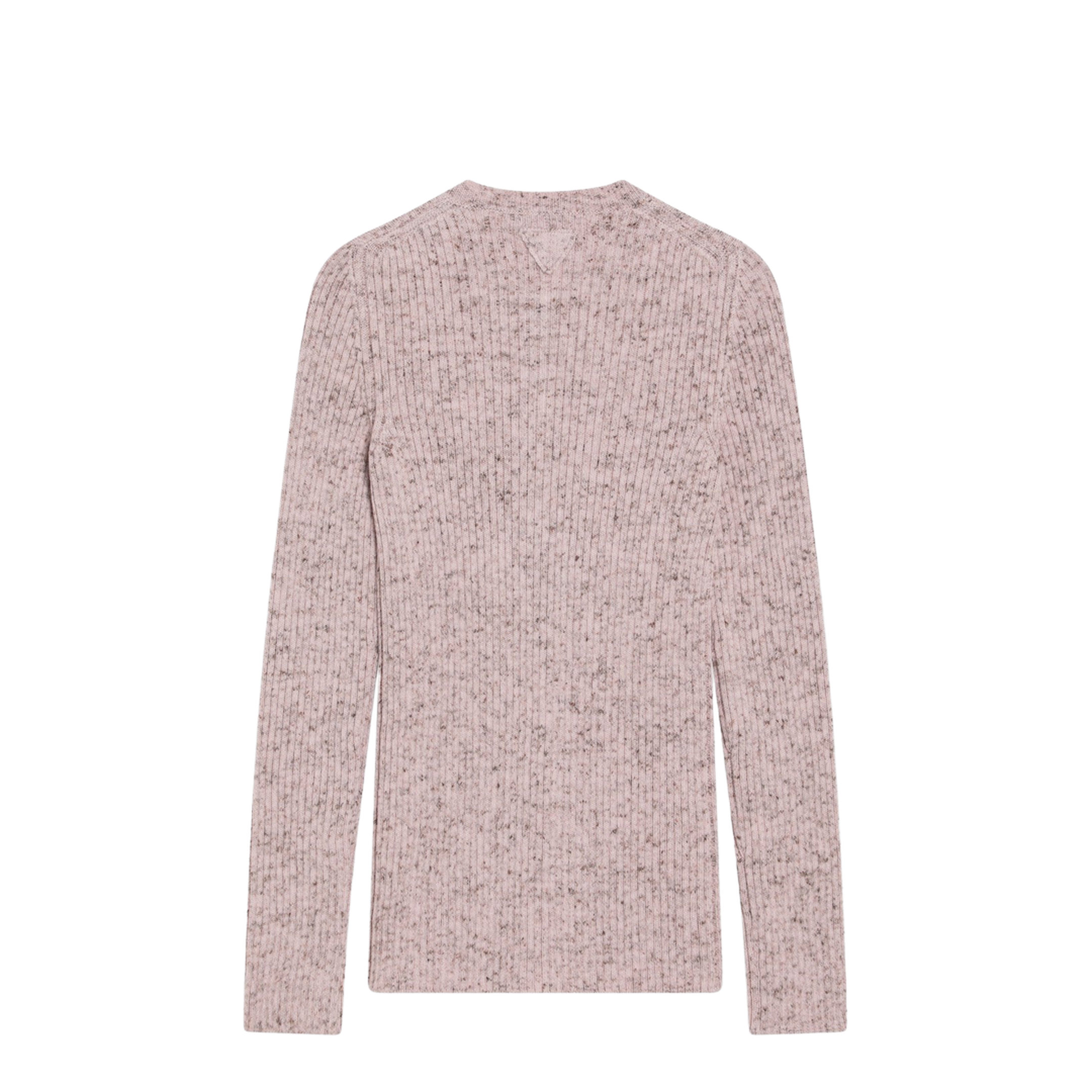 Pink Ribbed Wool Cardigan - Image 2