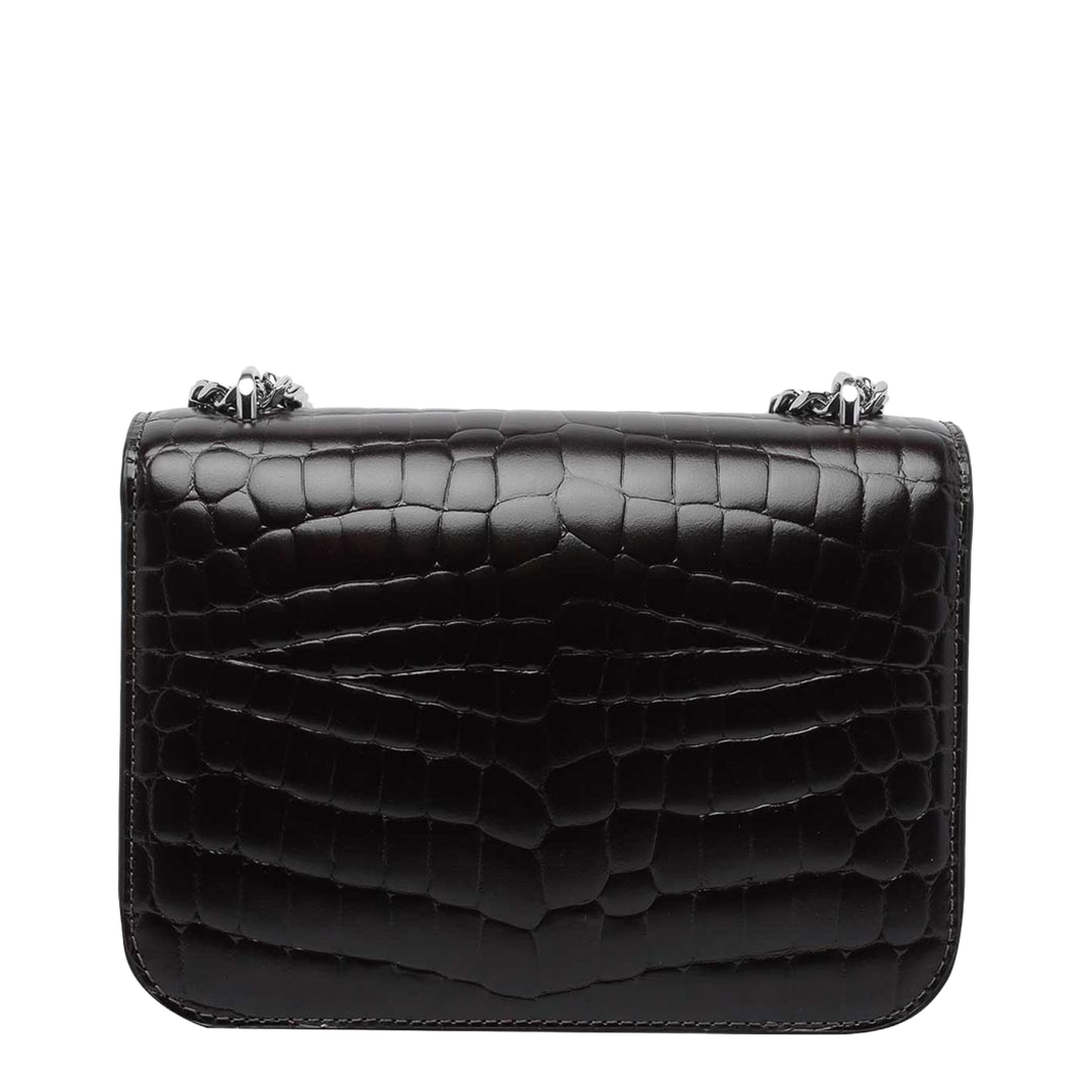 Eleanor Small Croc-Embossed Convertible Shoulder Bag - Albarossa - Image 3