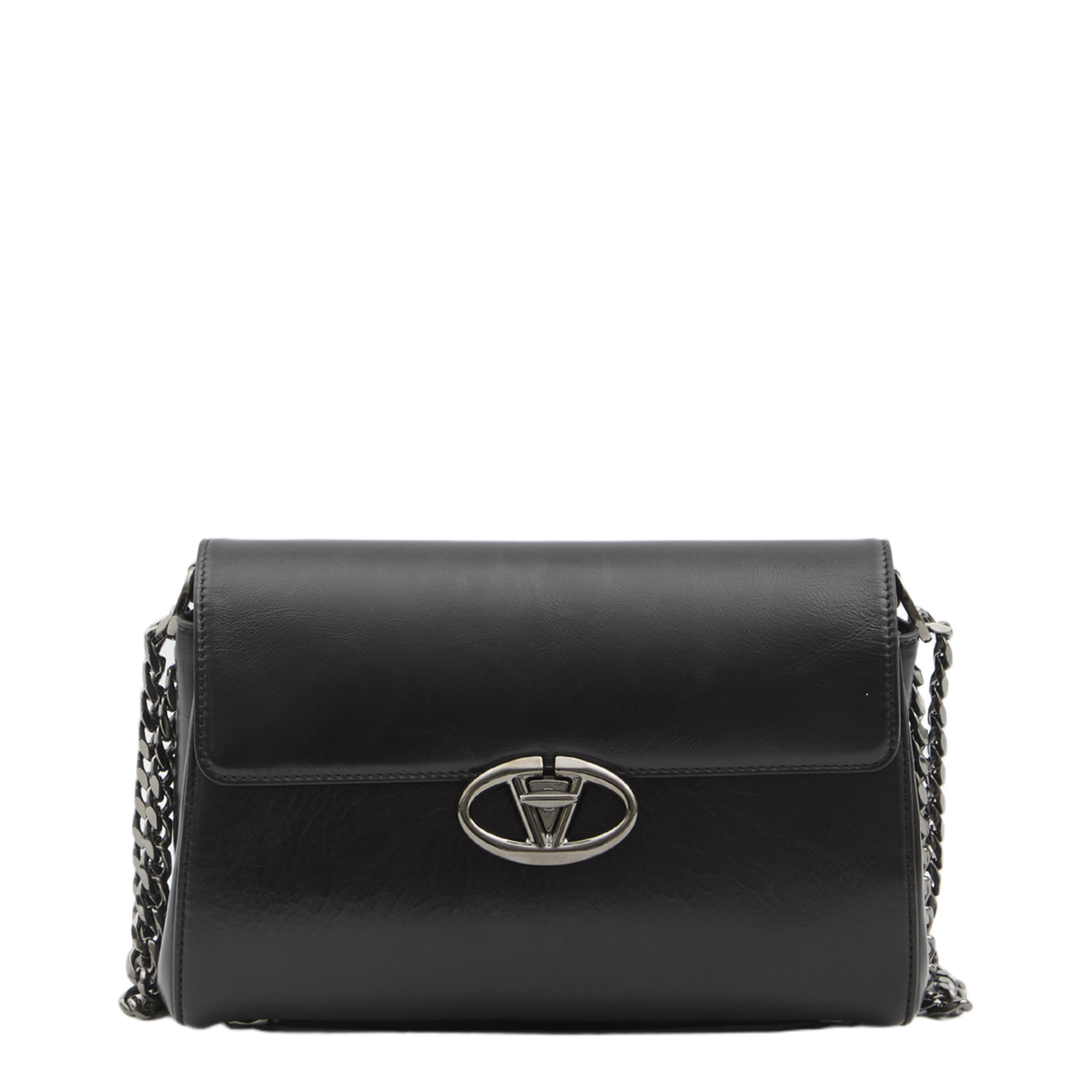 VLogo Medium Calfskin Shoulder Bag - Black - Image 3