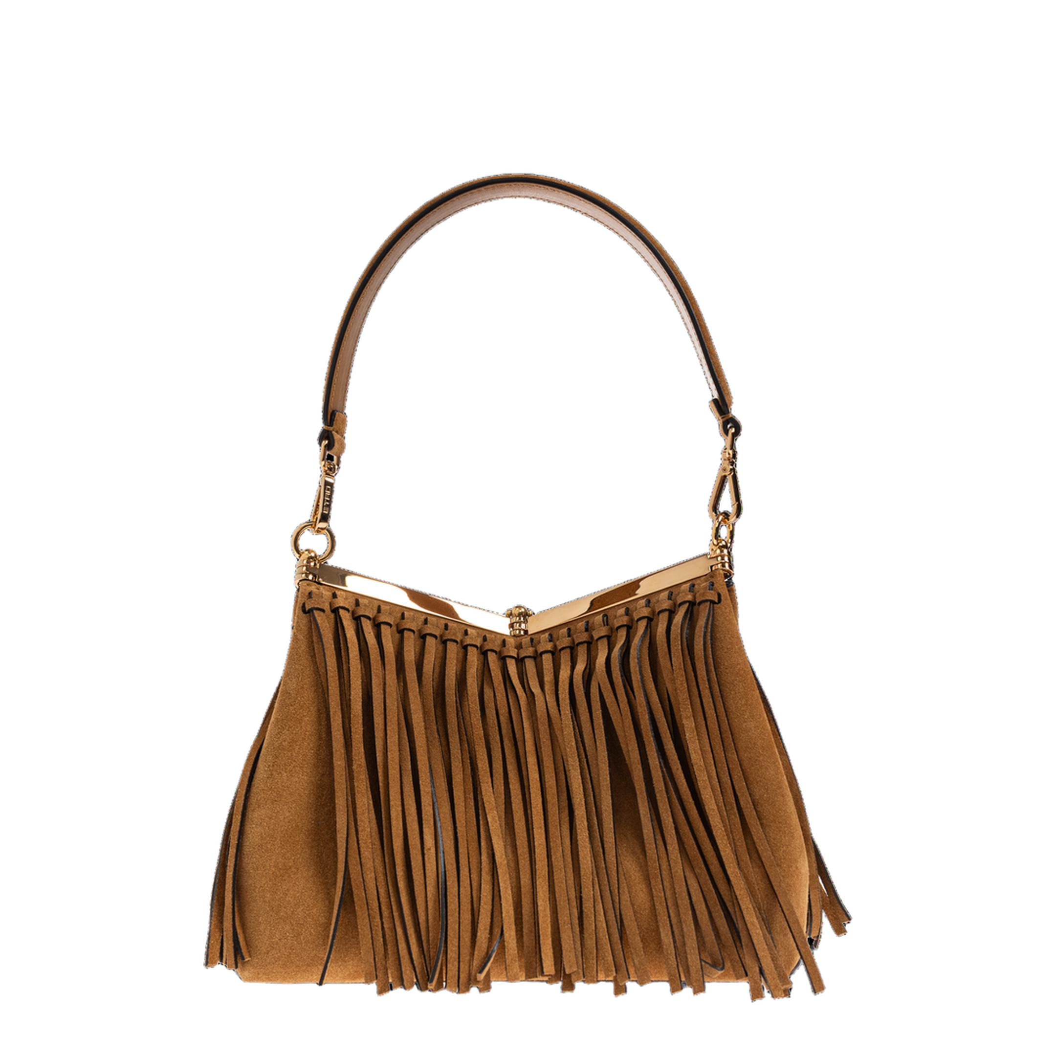 Vela Medium Suede Bag - Camel Brown - Image 3