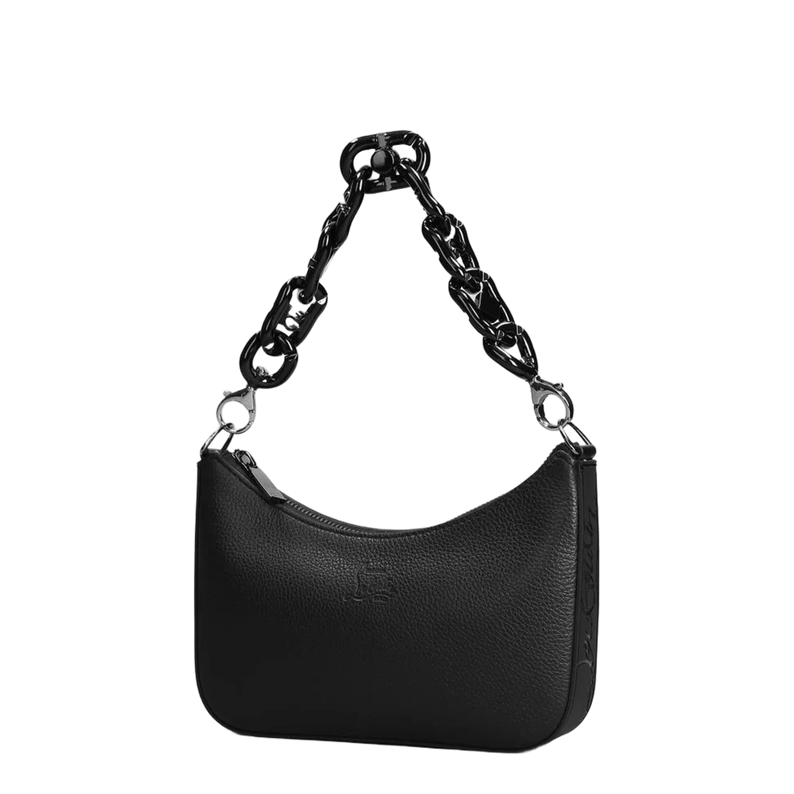 Loubila Chain Mini Shoulder Bag Leather Black - Image 2