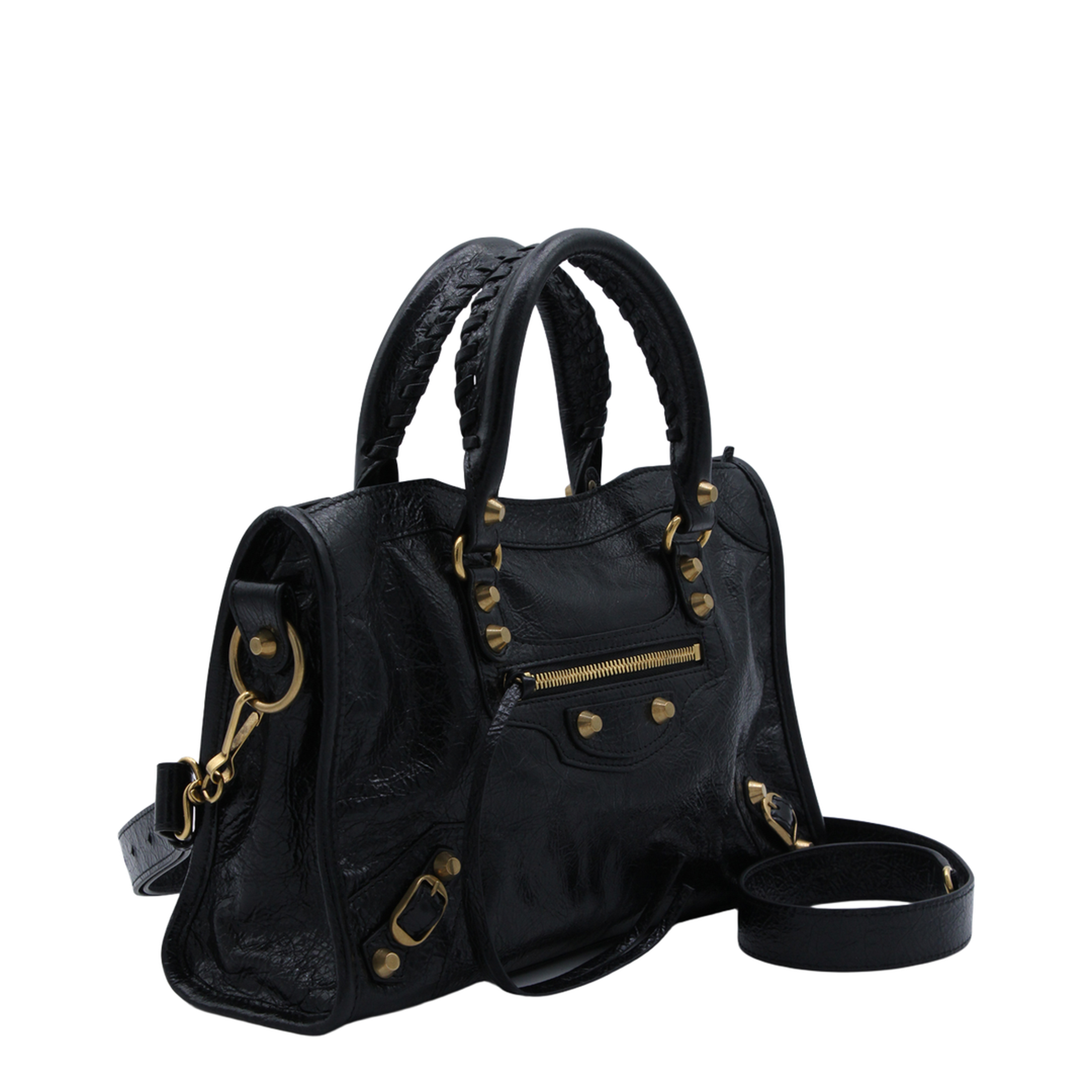 Le City Small Arena Storico Lambskin Shoulder Bag - Black - Image 3
