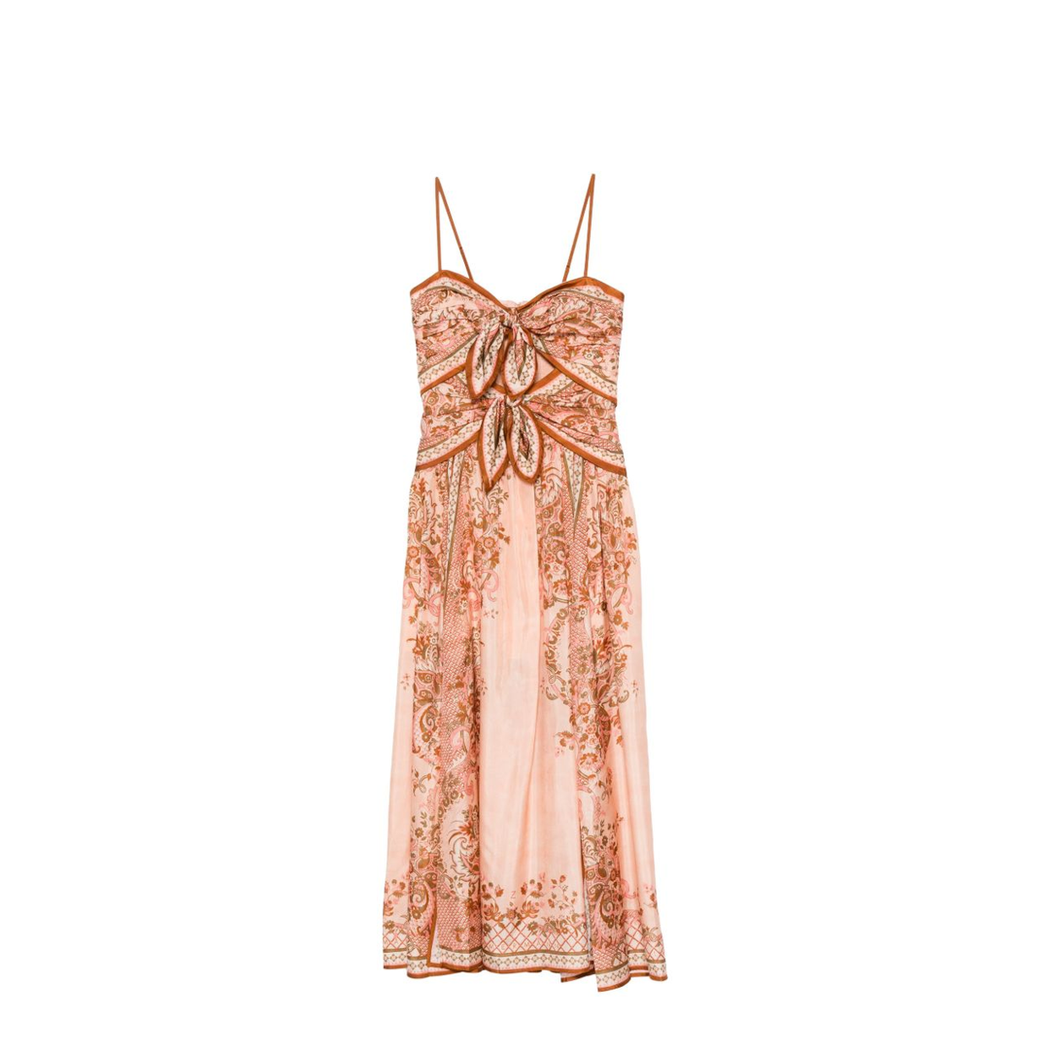Aster Scarf Print Midi Dress - Image 1