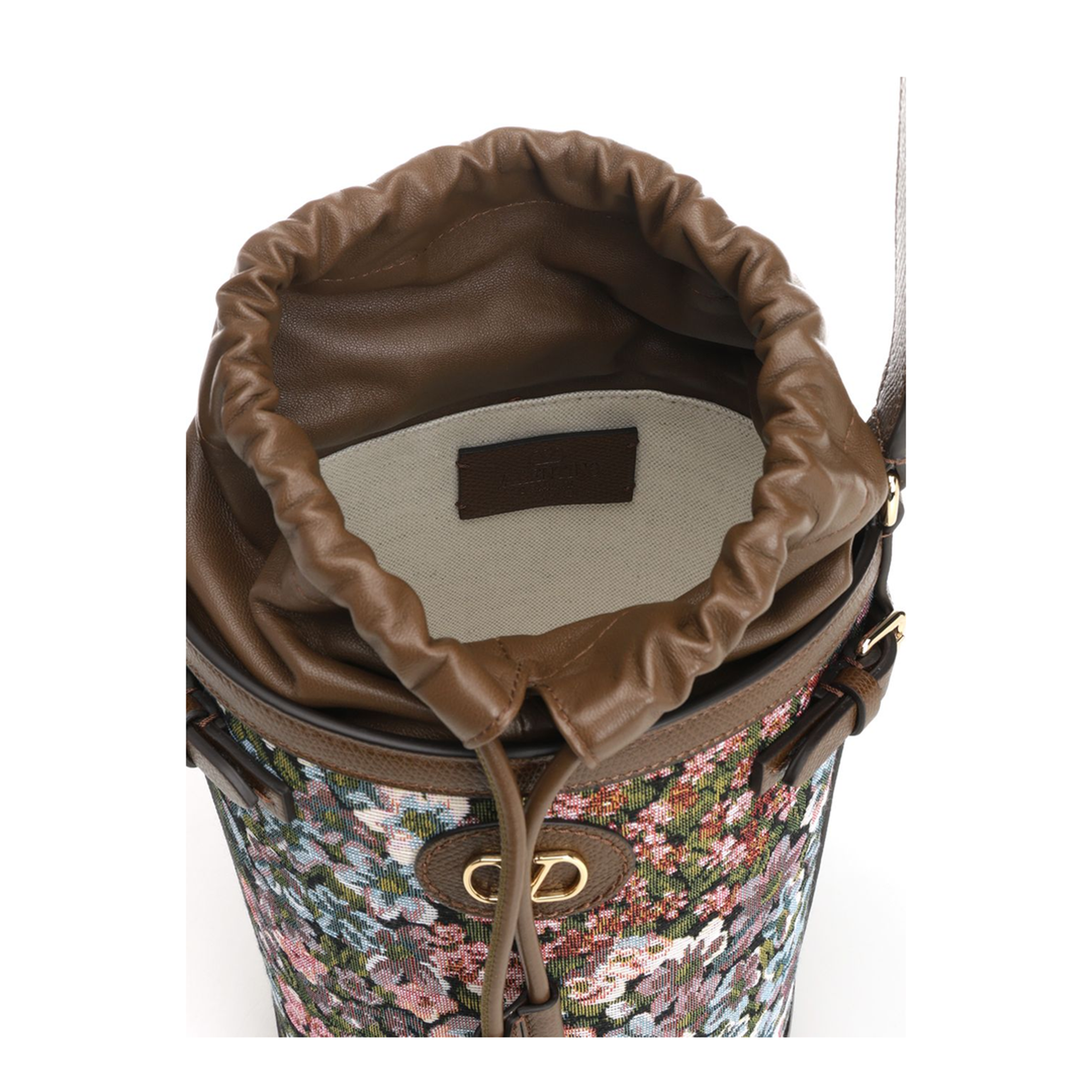 Antibes Medium Cotton Jacquard Bucket Bag - Brown - Image 4