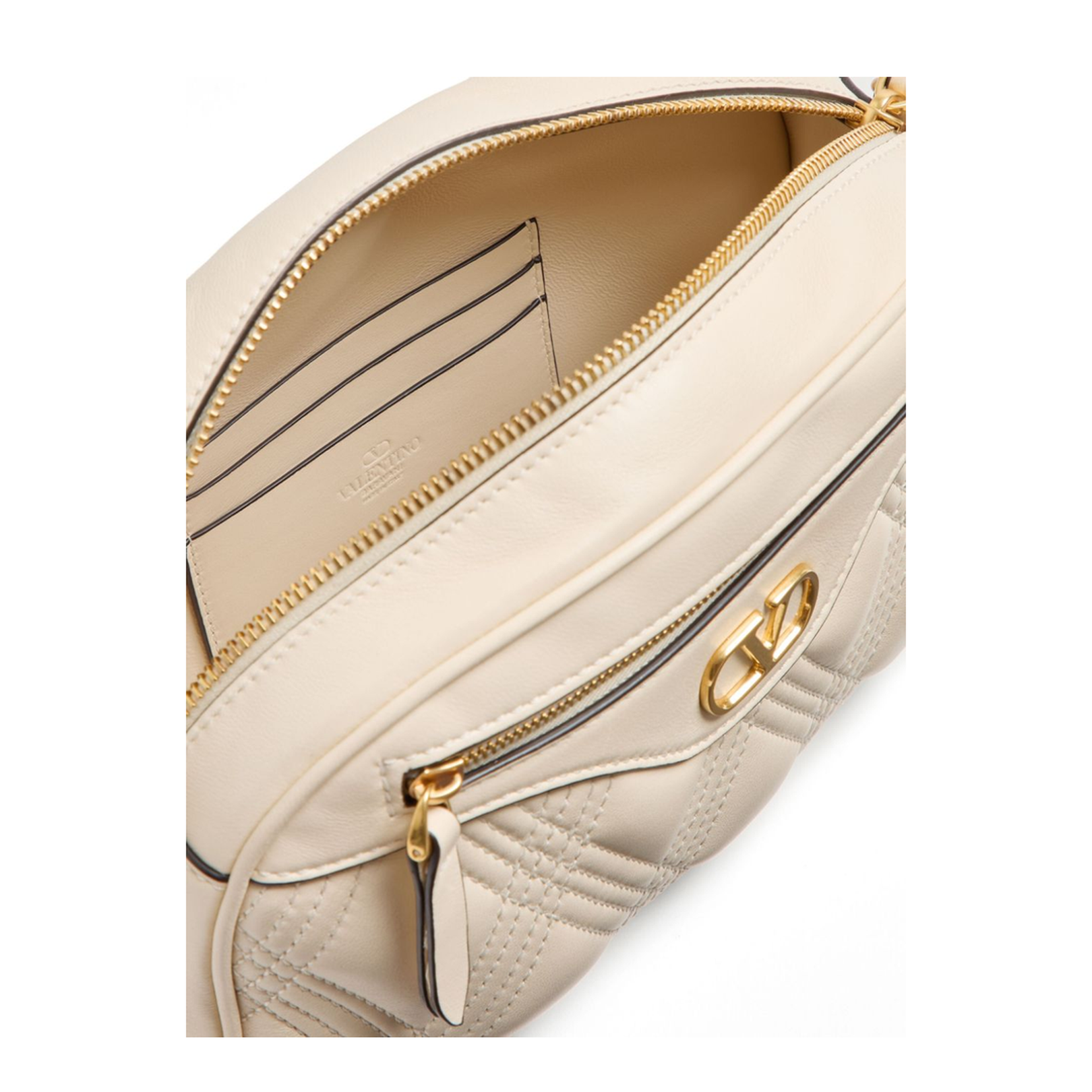 Quiltie 67 Nappa Leather Shoulder Bag - Ivory - Image 4
