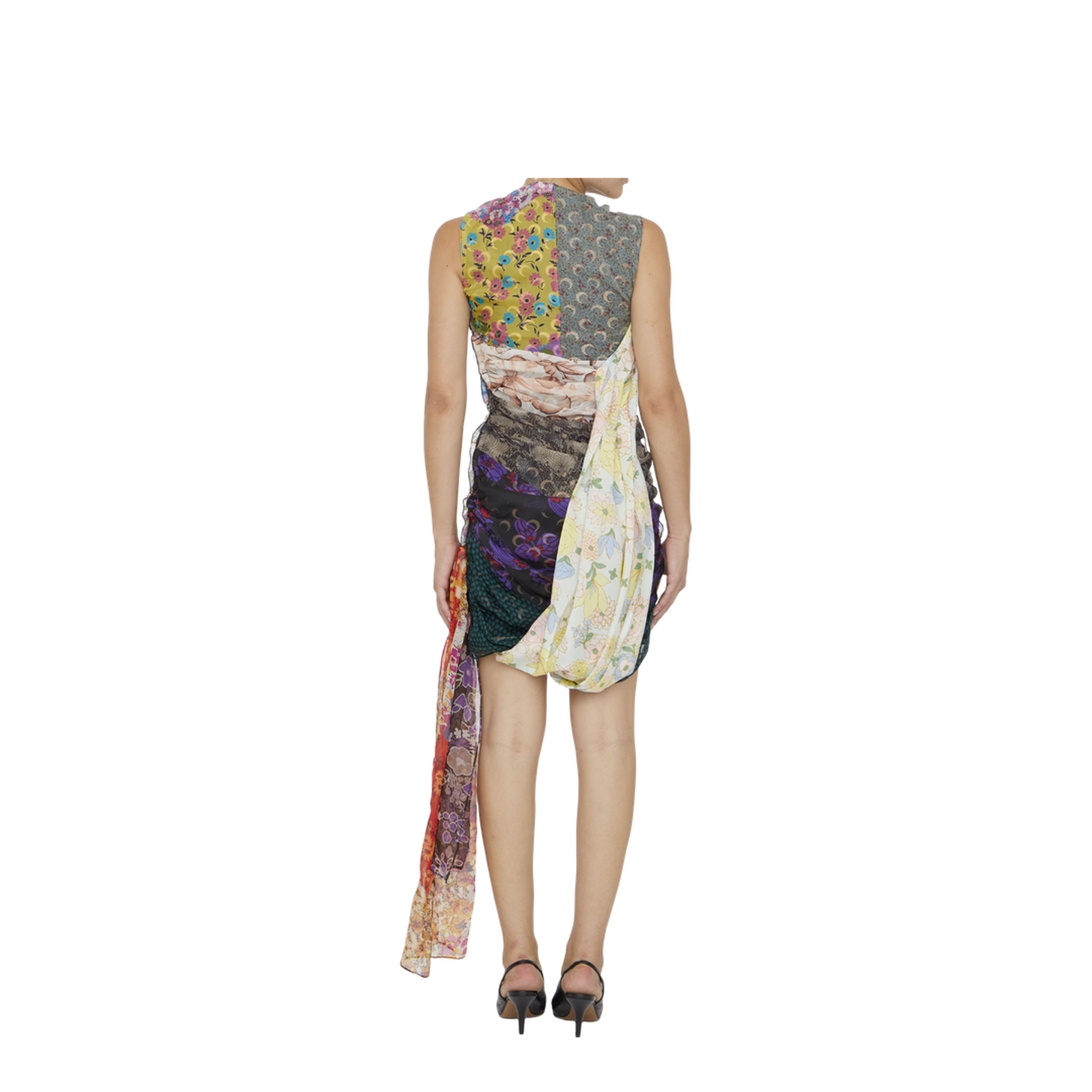 Regenerated Scarves Dress - Image 4