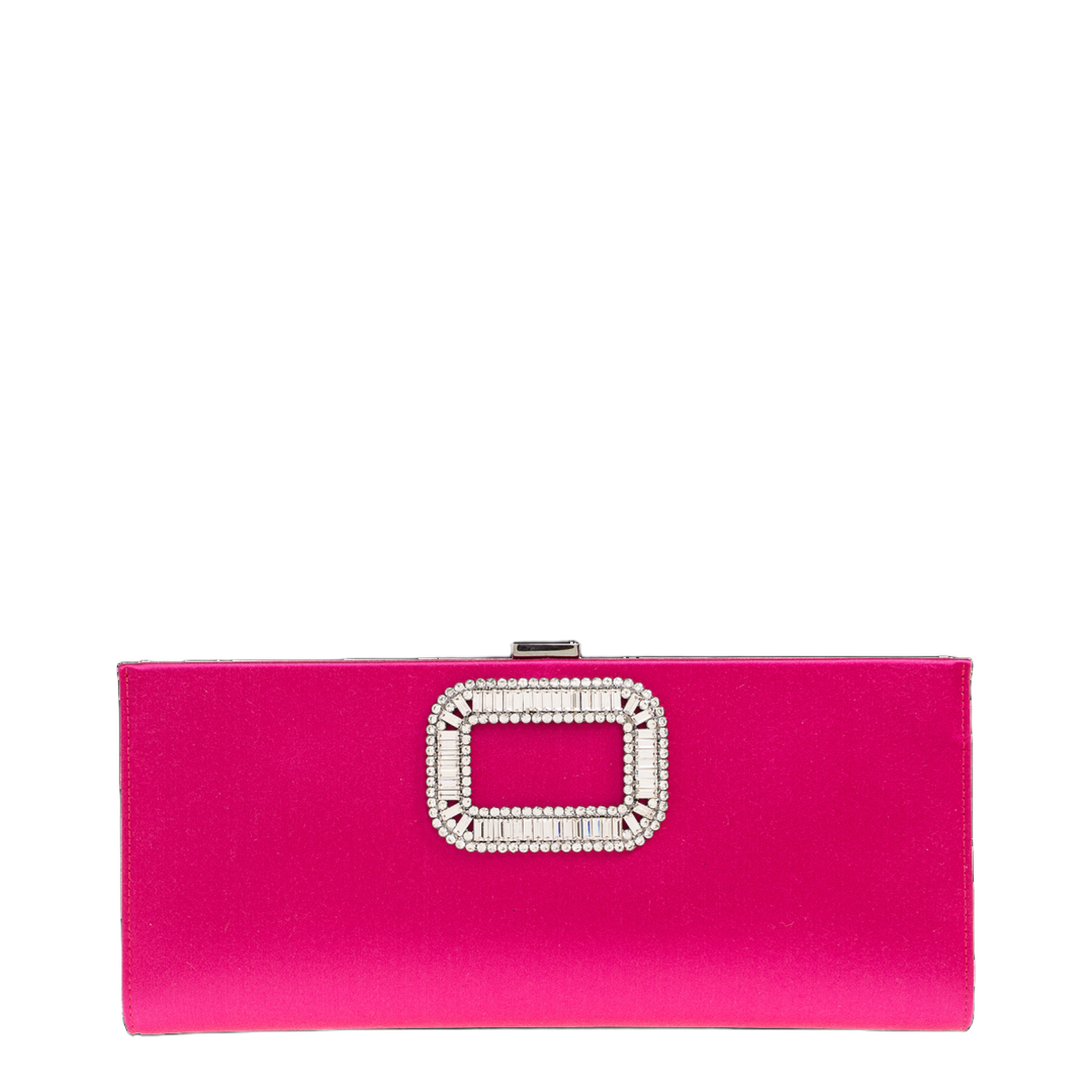 Pilgrim Silk-Blend Satin Clutch - Rosé - Image 1