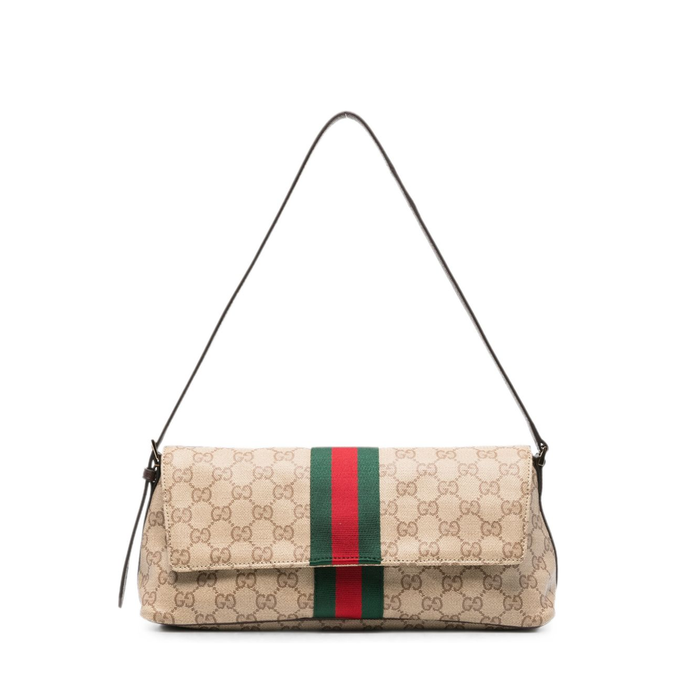 Ophidia Small GG Supreme Canvas Shoulder Bag - Beige/Ebony - Image 1