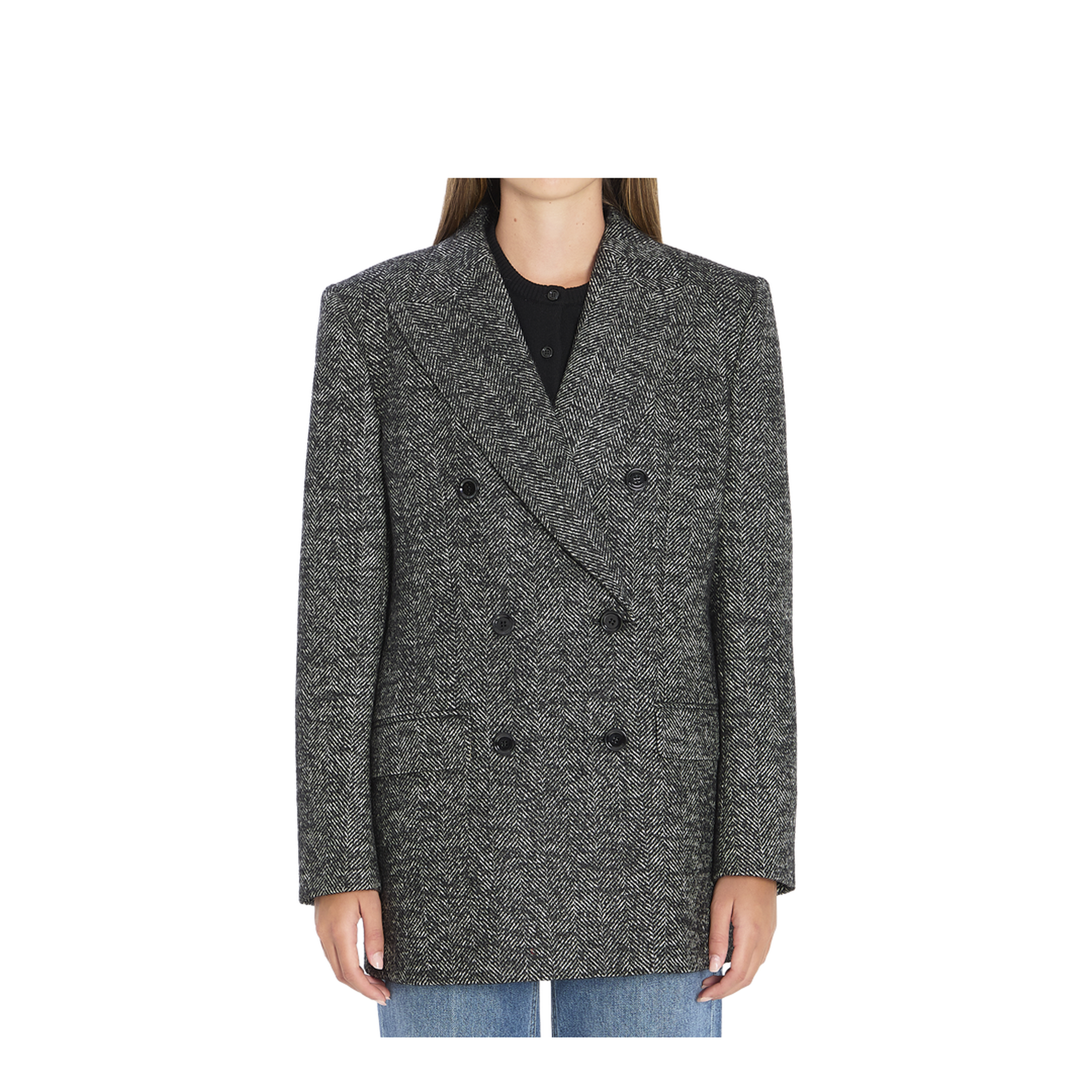 Double-breasted chevron jacket - Image 1