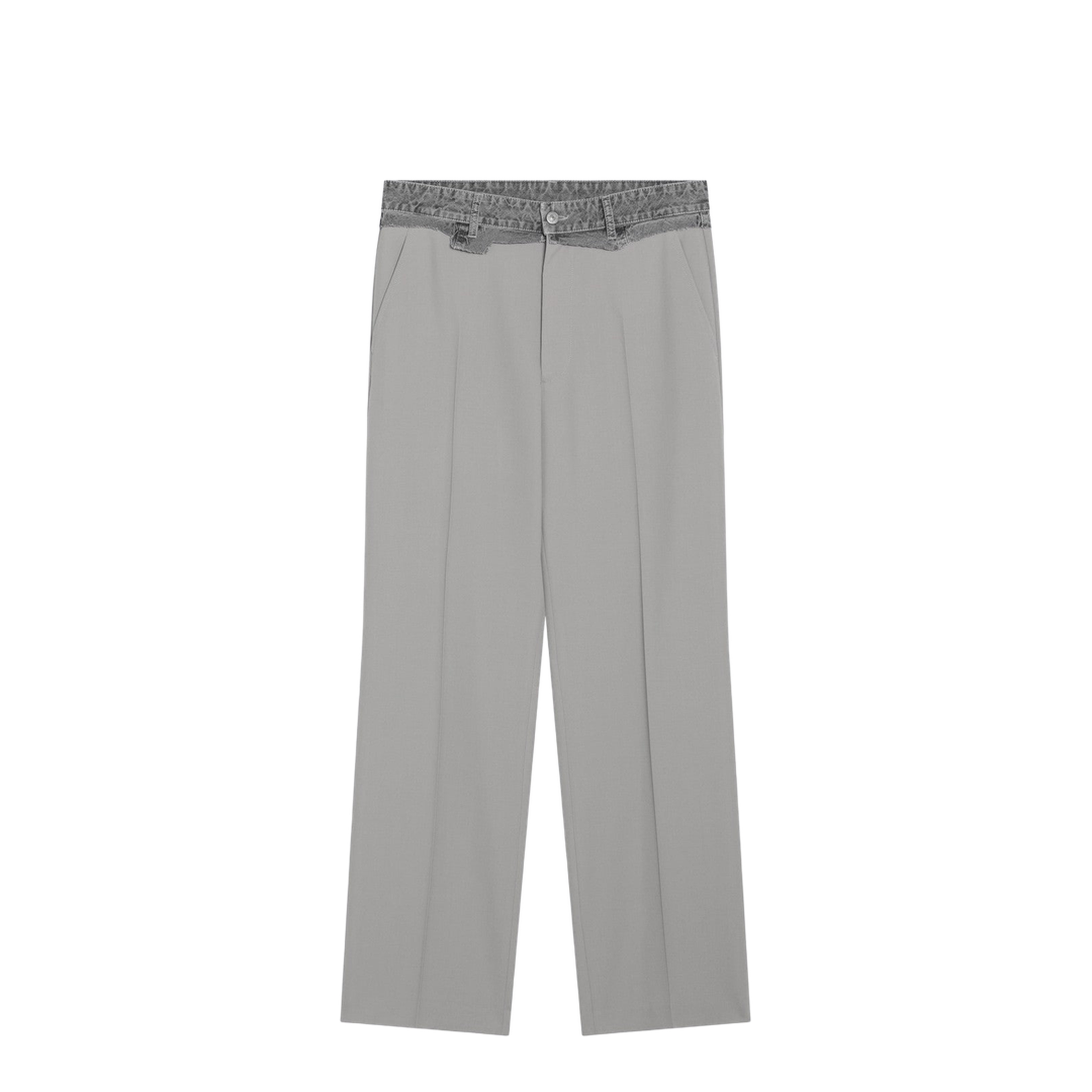 Grey Wool-Blend Trousers - Image 1