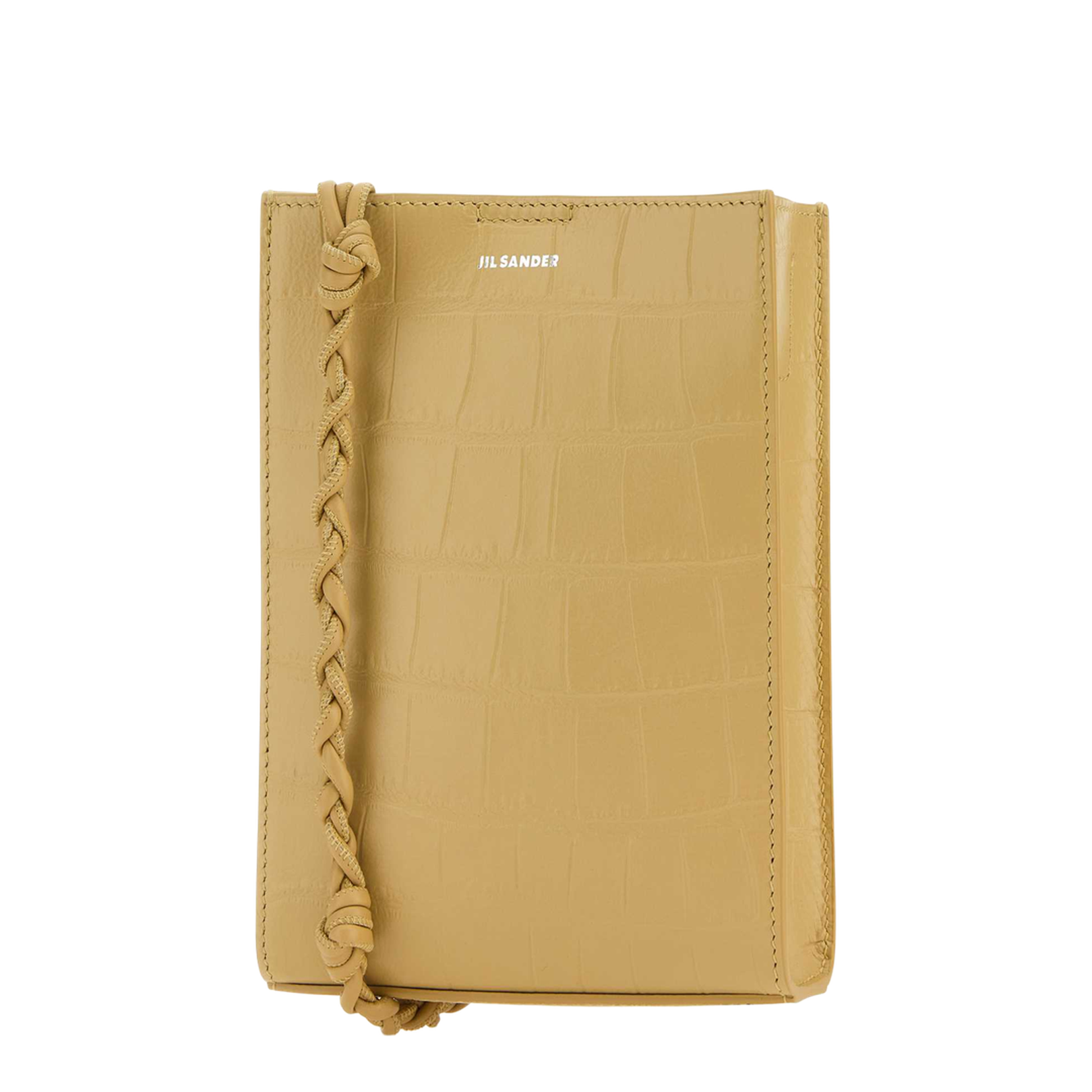 Beige Leather Small Tangle Shoulder Bag - Image 2