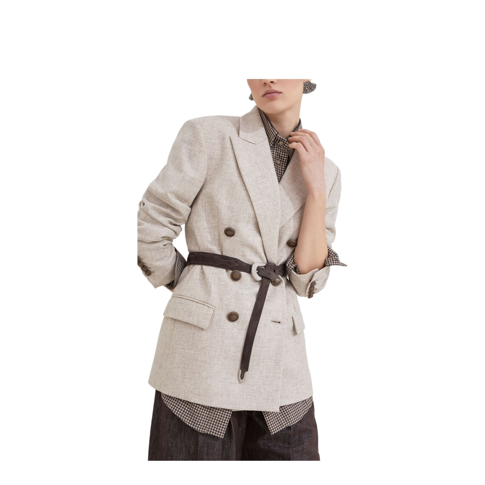 Wool Double Breasted Jacket - Image 5