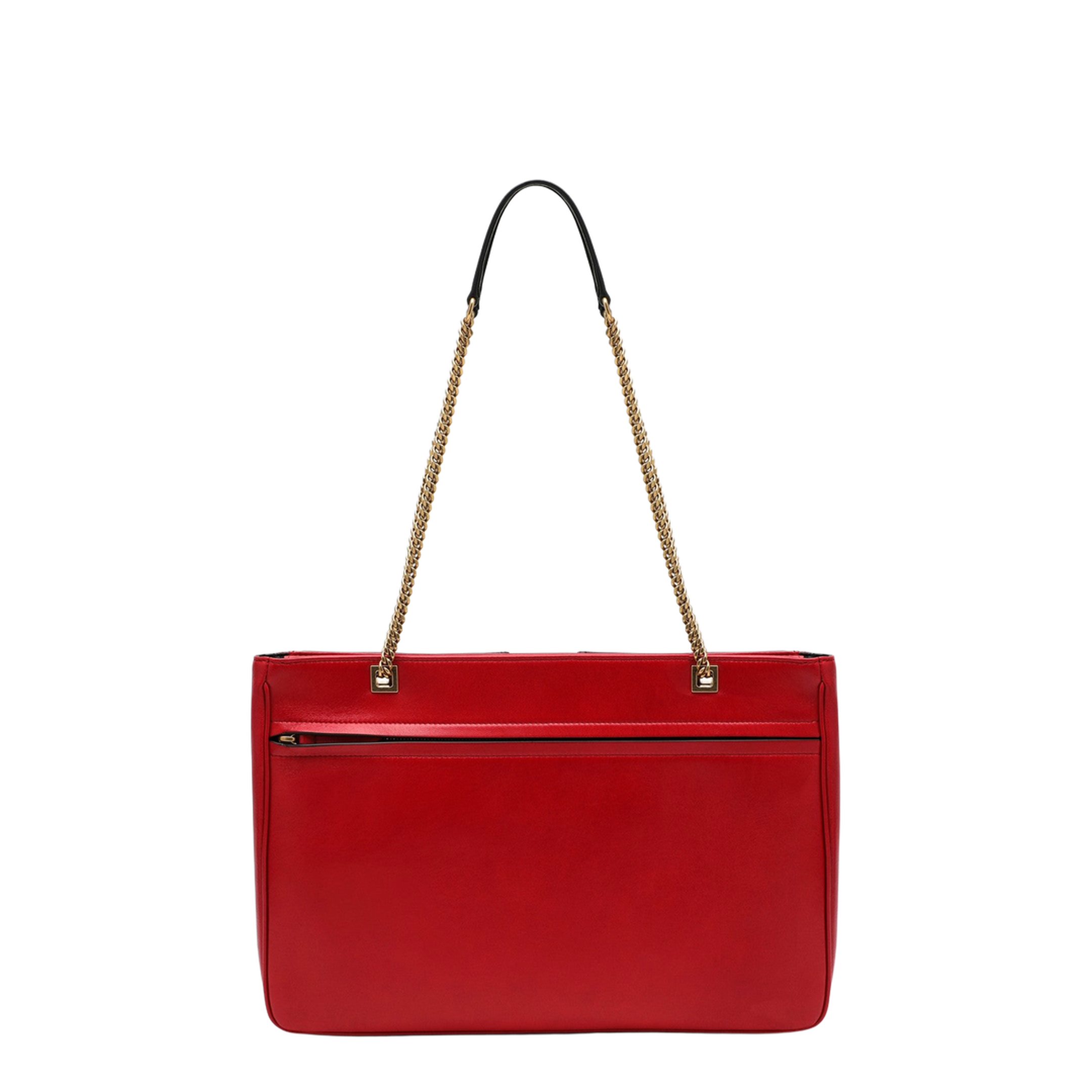 Viva Superstar Medium Nappa Leather Shopping Bag - Red/Black - Image 2