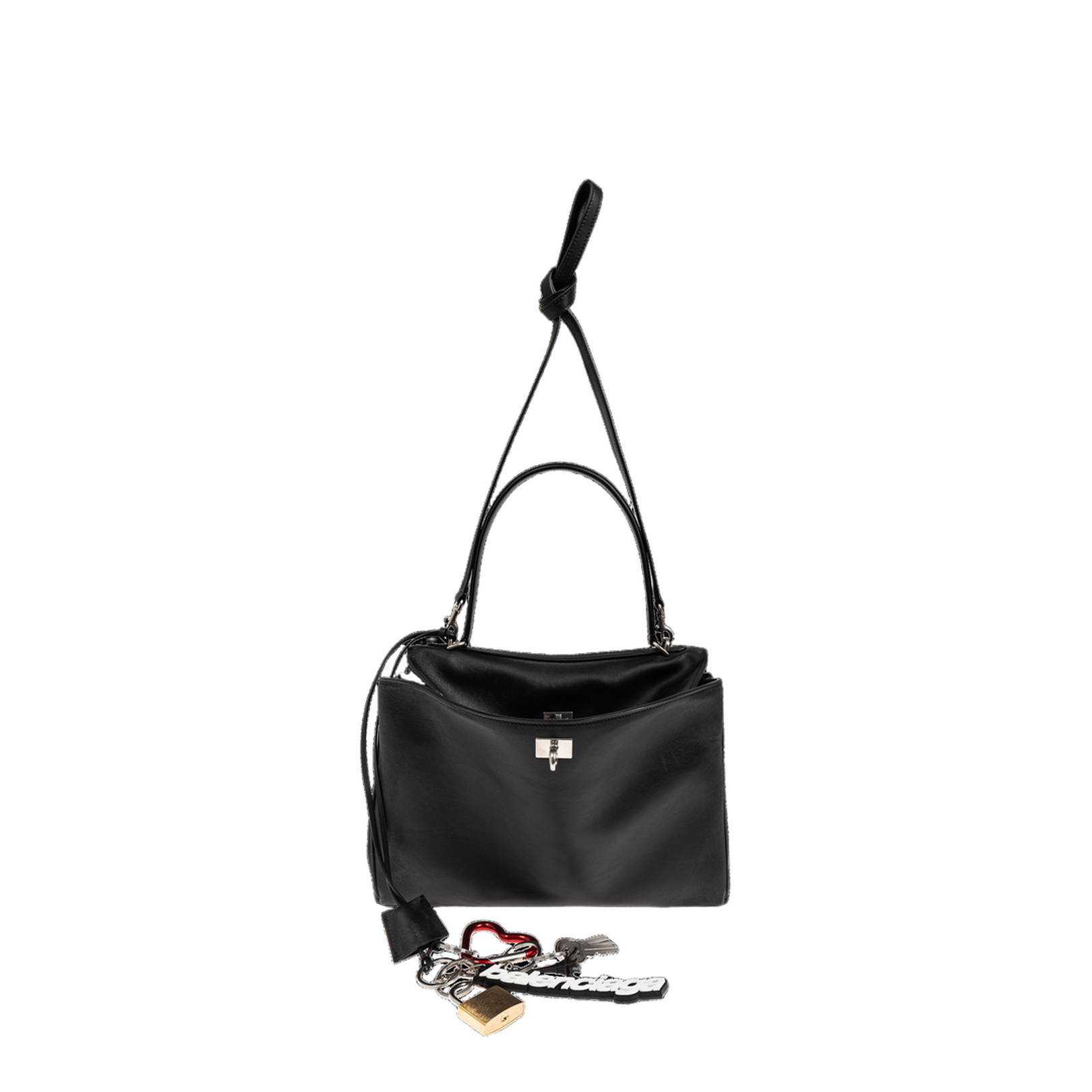 Rodeo Handbag Medium With One Charm in Black - Image 3