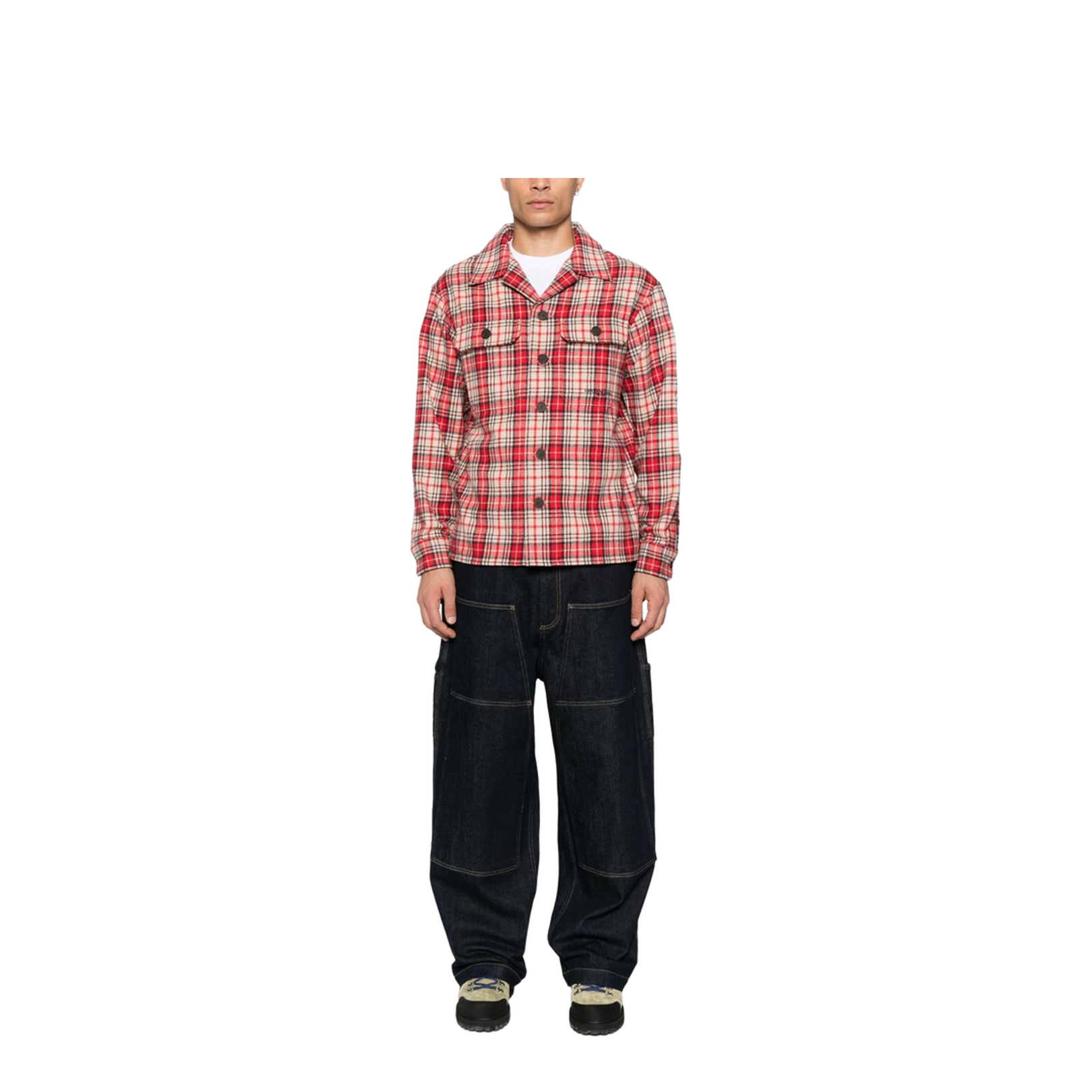 Oversized Shirt in Tartan Virgin-Wool Flannel - Image 2