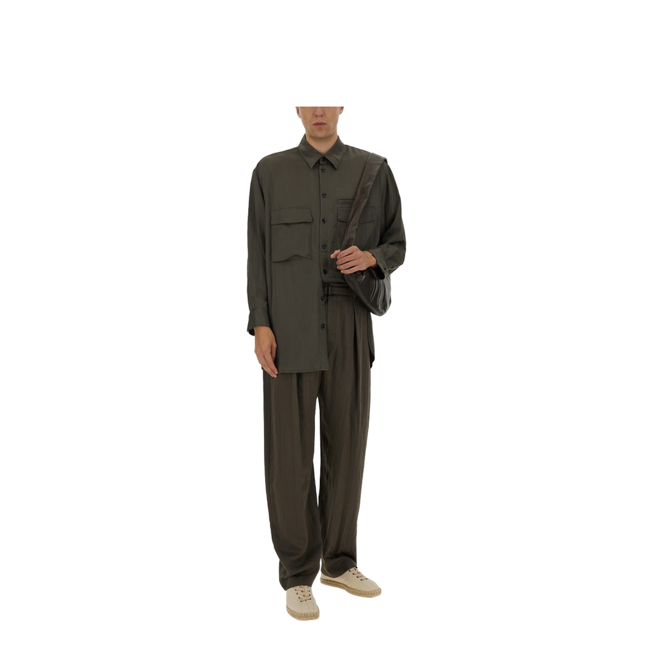 Relaxed Pants with Belt - Image 2