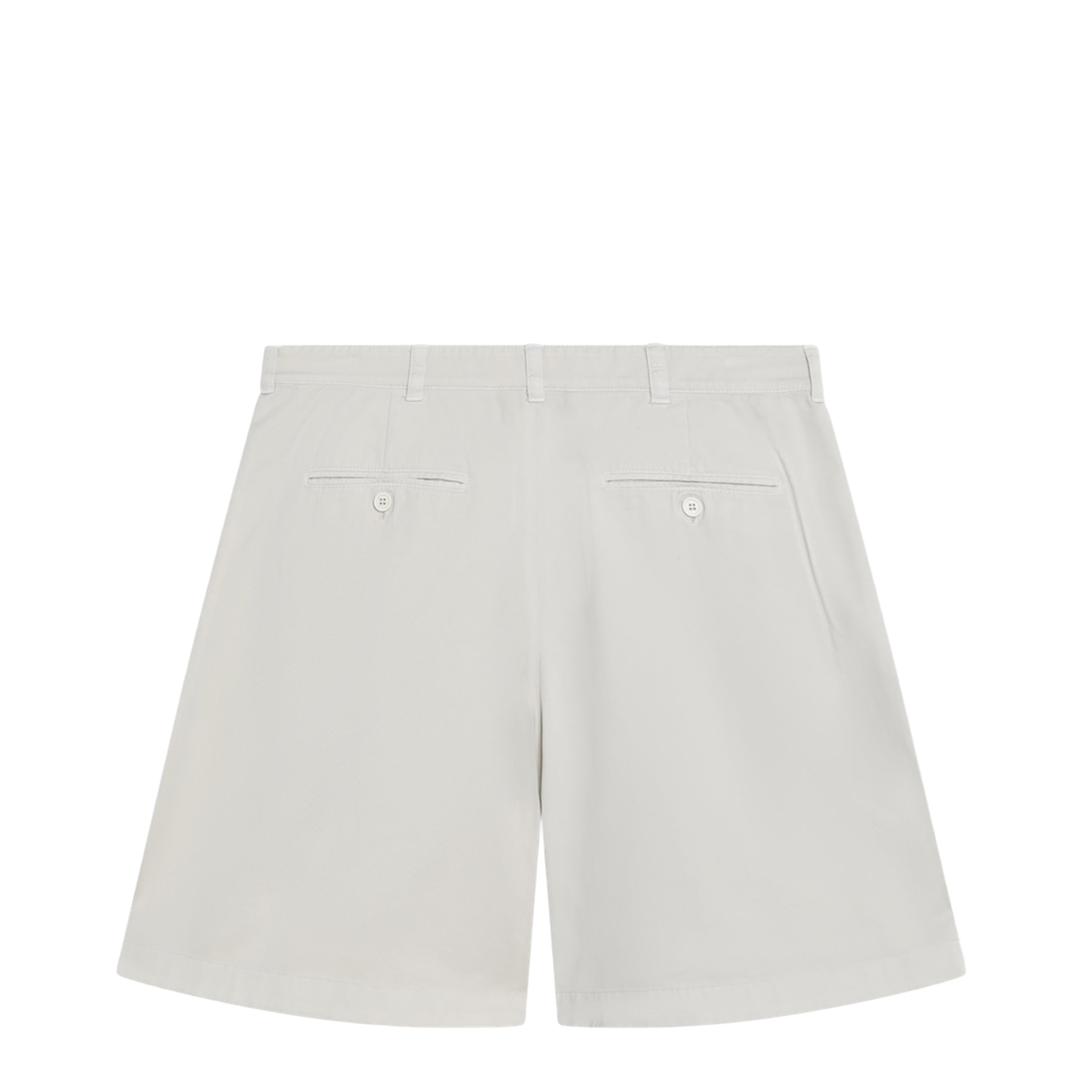 Natural-Colored Bermuda Shorts In Gabardine - Image 2