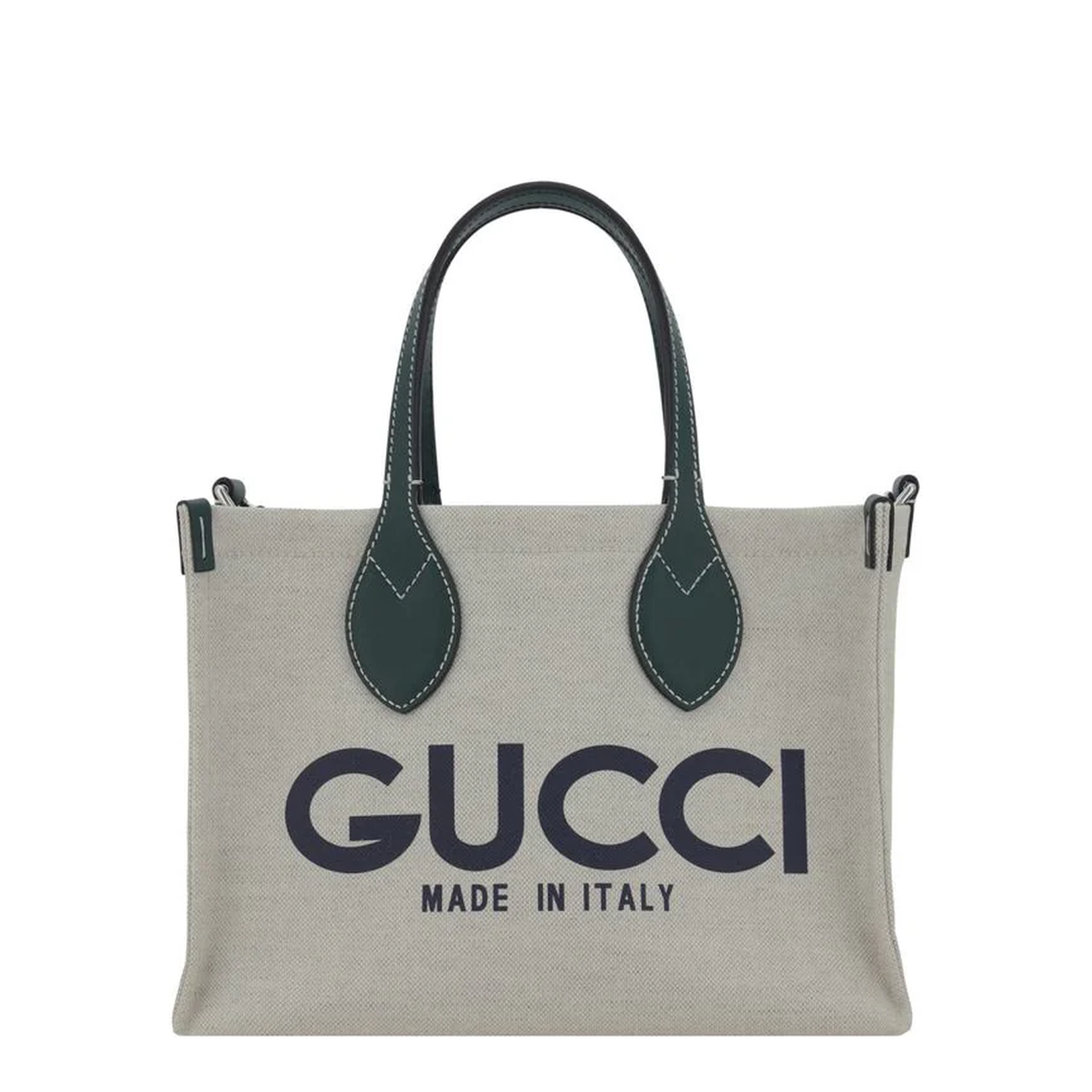 GG Supreme Medium Canvas Tote Bag - Beige/Green - Image 1
