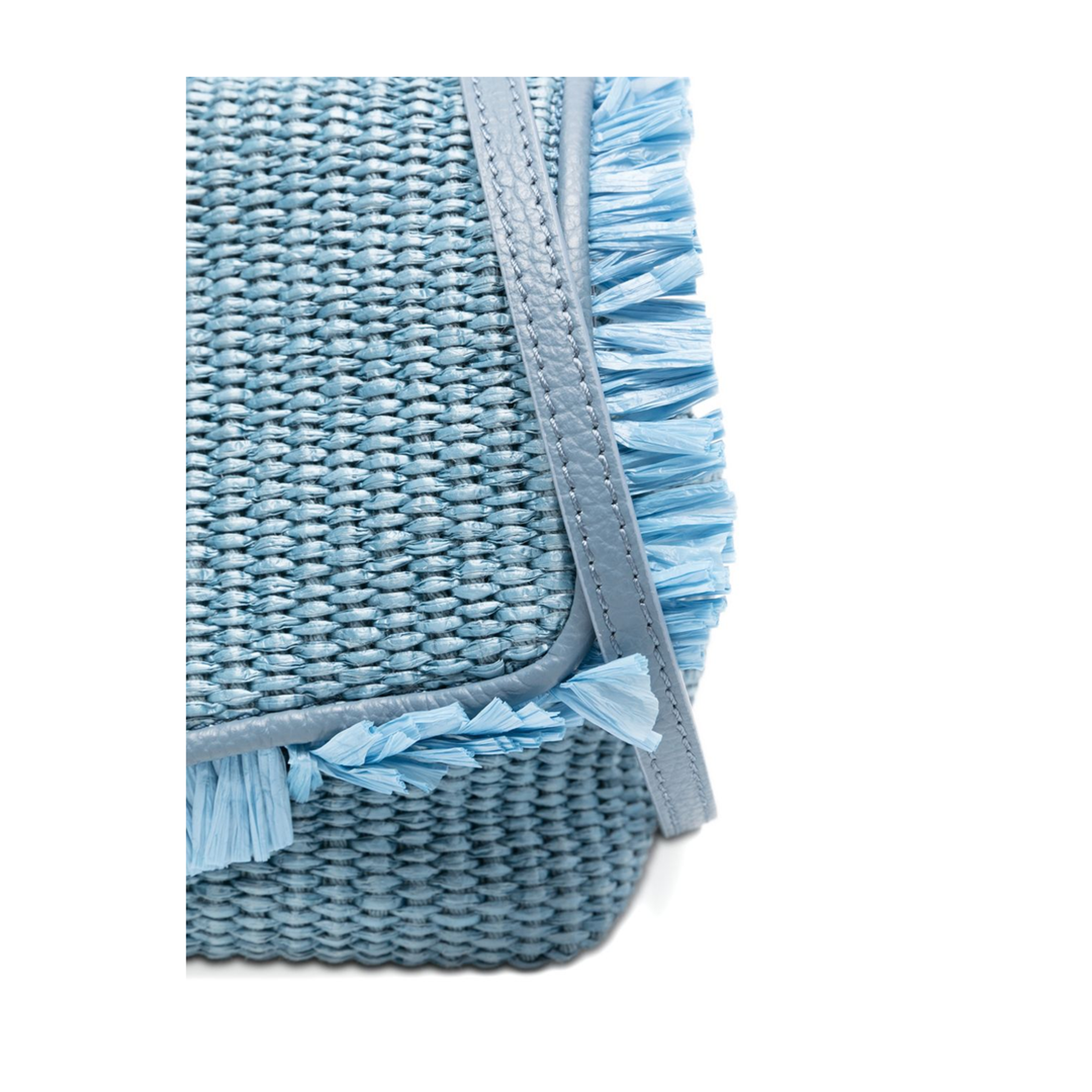 Postina Baby Straw Tote Bag - Blue - Image 4