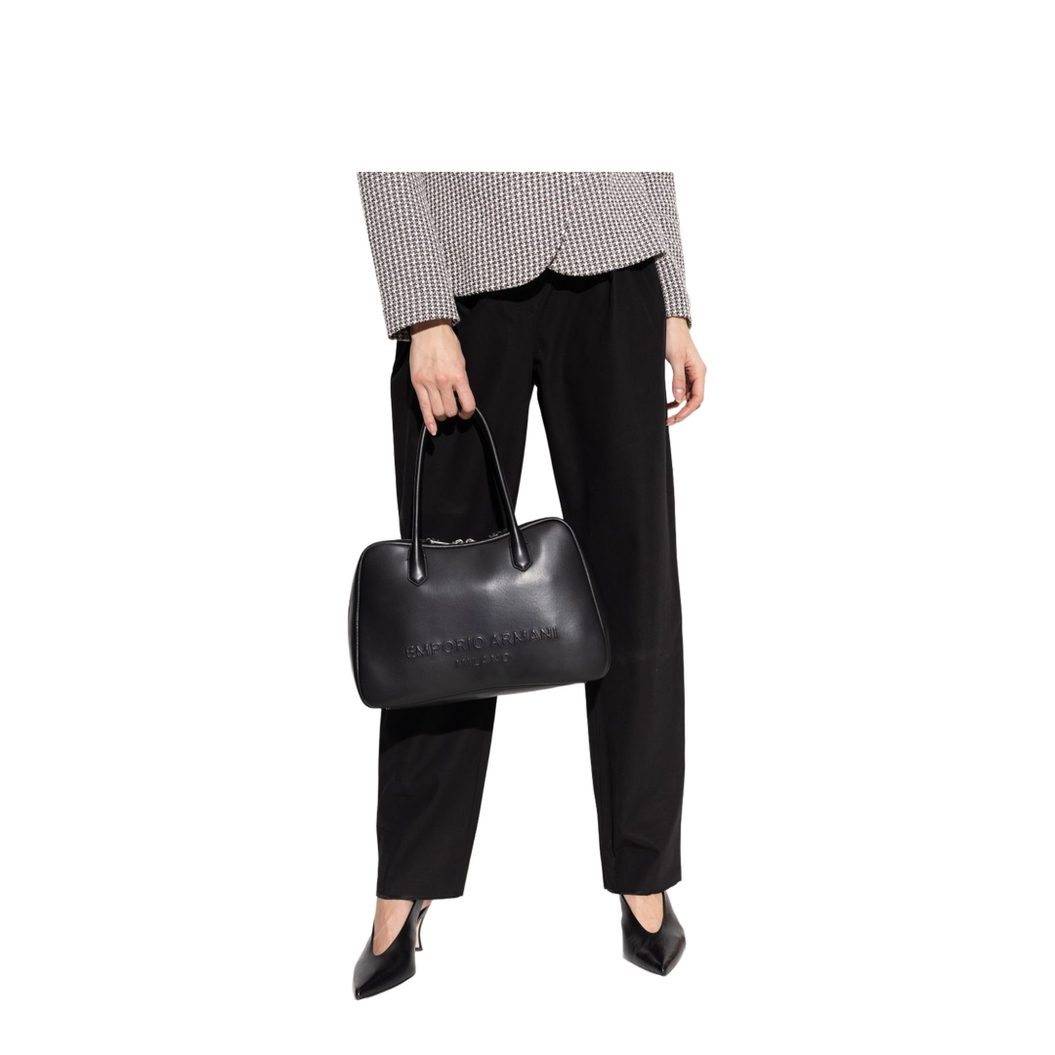 Eagle Club Capsule Collection Soft Leather Shoulder Bag - Black - Image 2