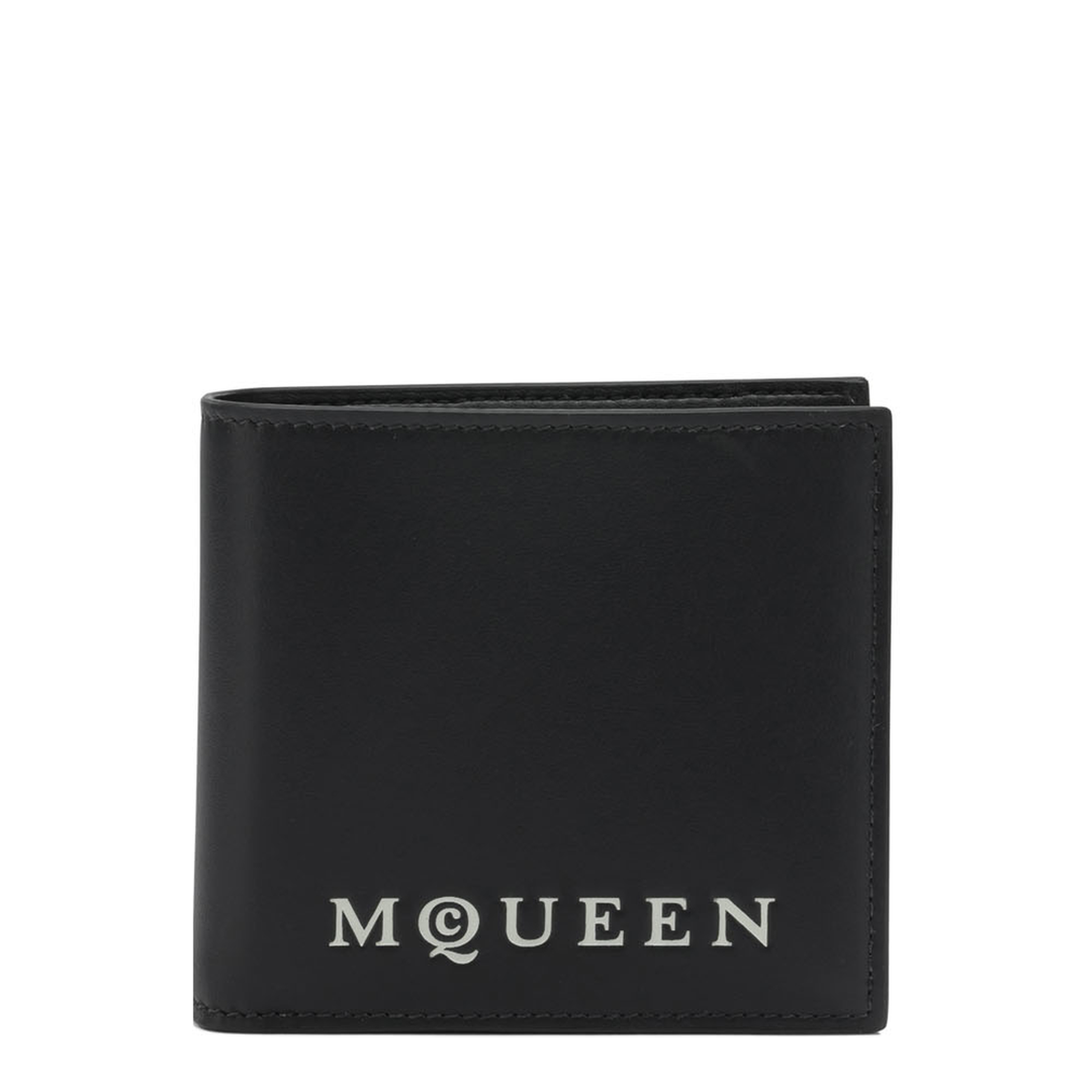 Alexander McQueen McQueen Bifold Wallet With Logo In Black Calfskin - Image 1