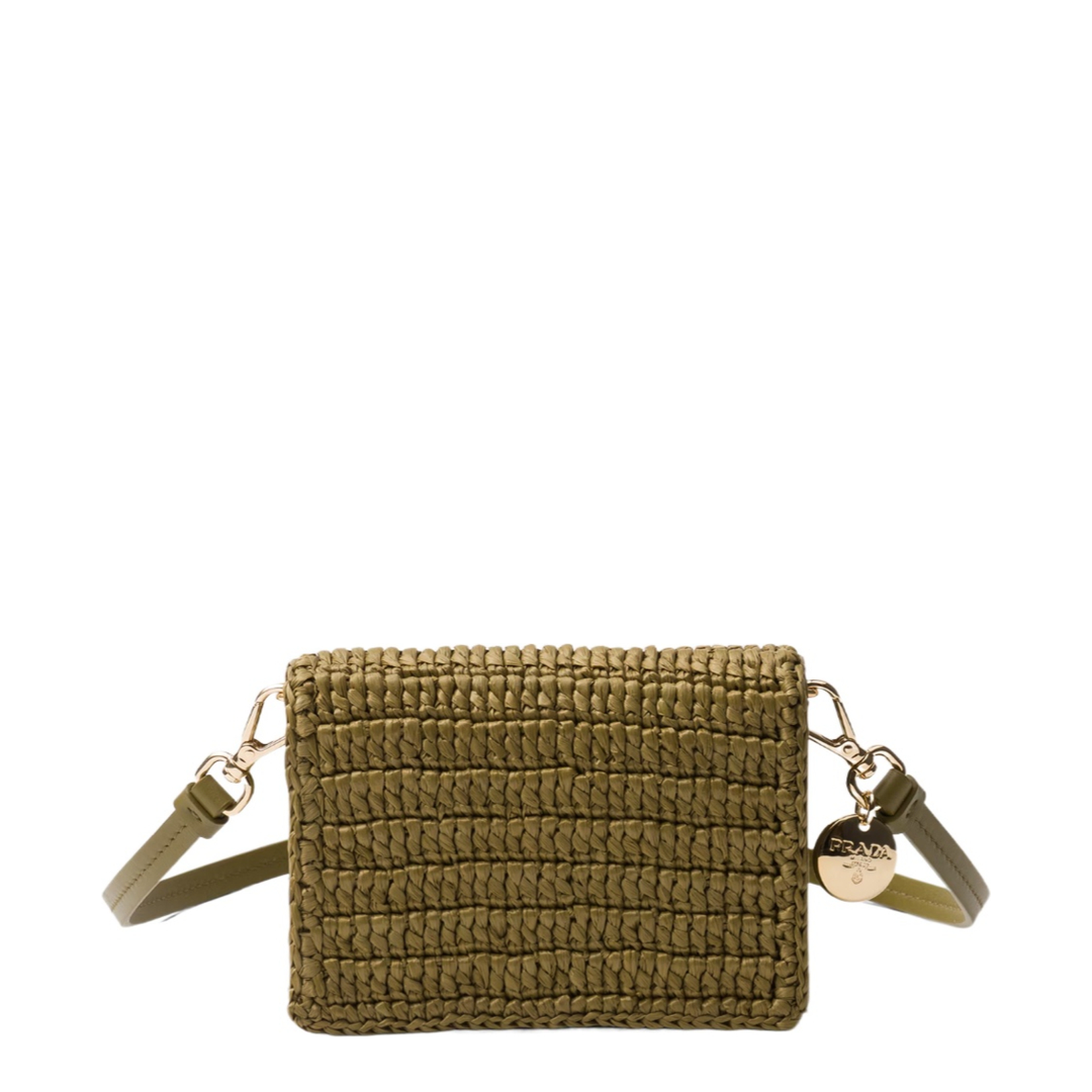 Crochet Viscose Tote - Olive Green - Image 3