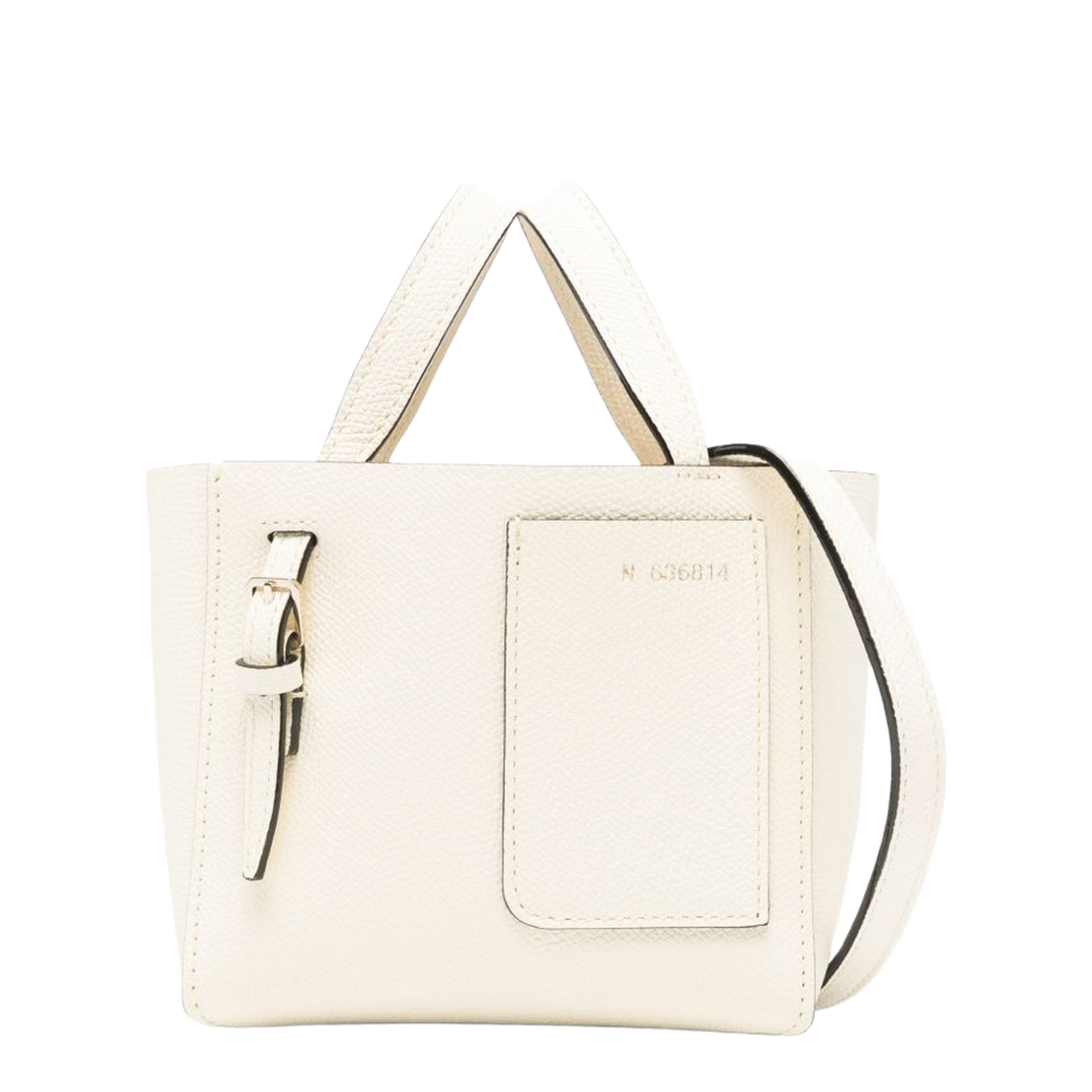 Soft Bucket Nano Bag Millepunte Calf Leather Bucket Bag - Pergamena White - Image 1