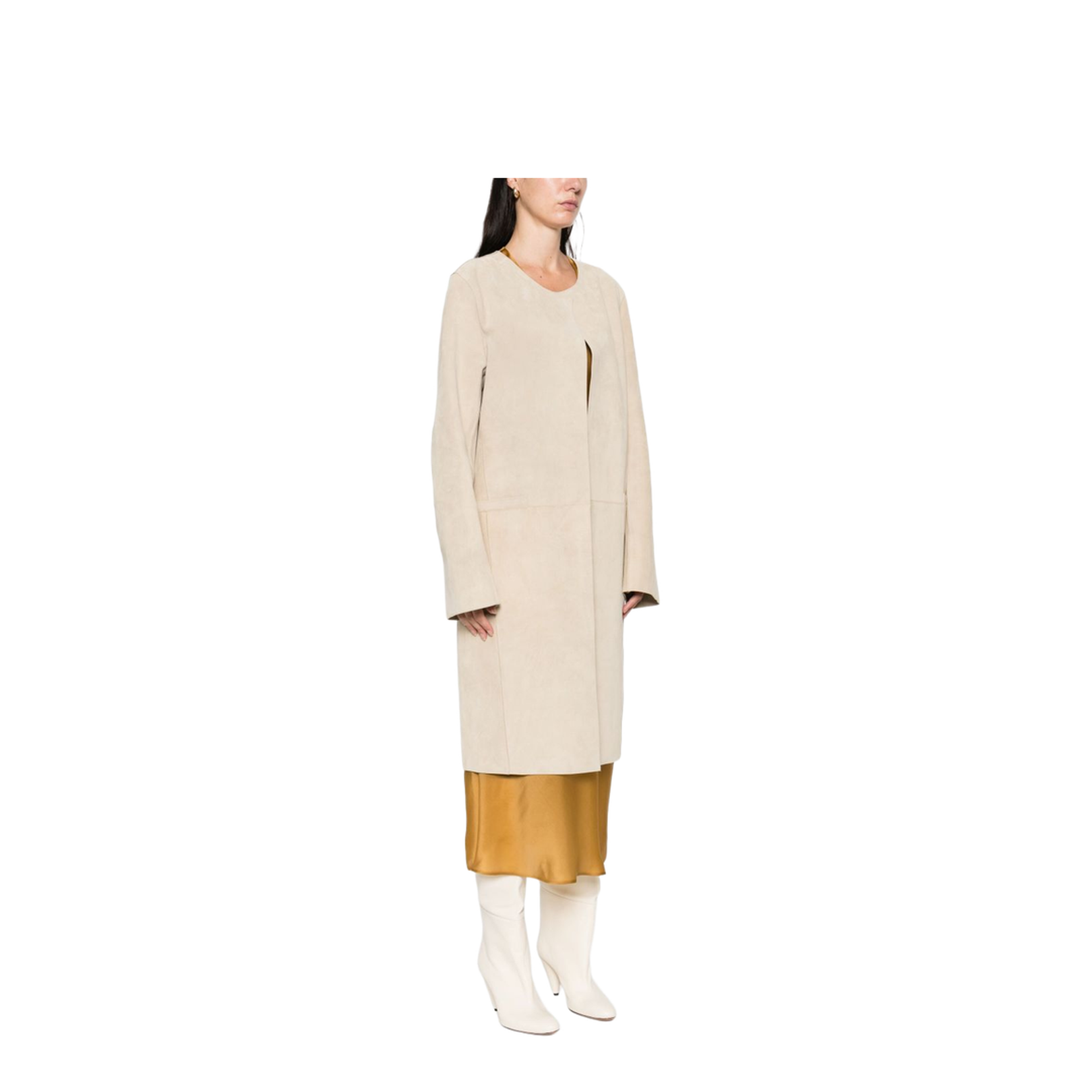 Suede Leather Coat - Image 4