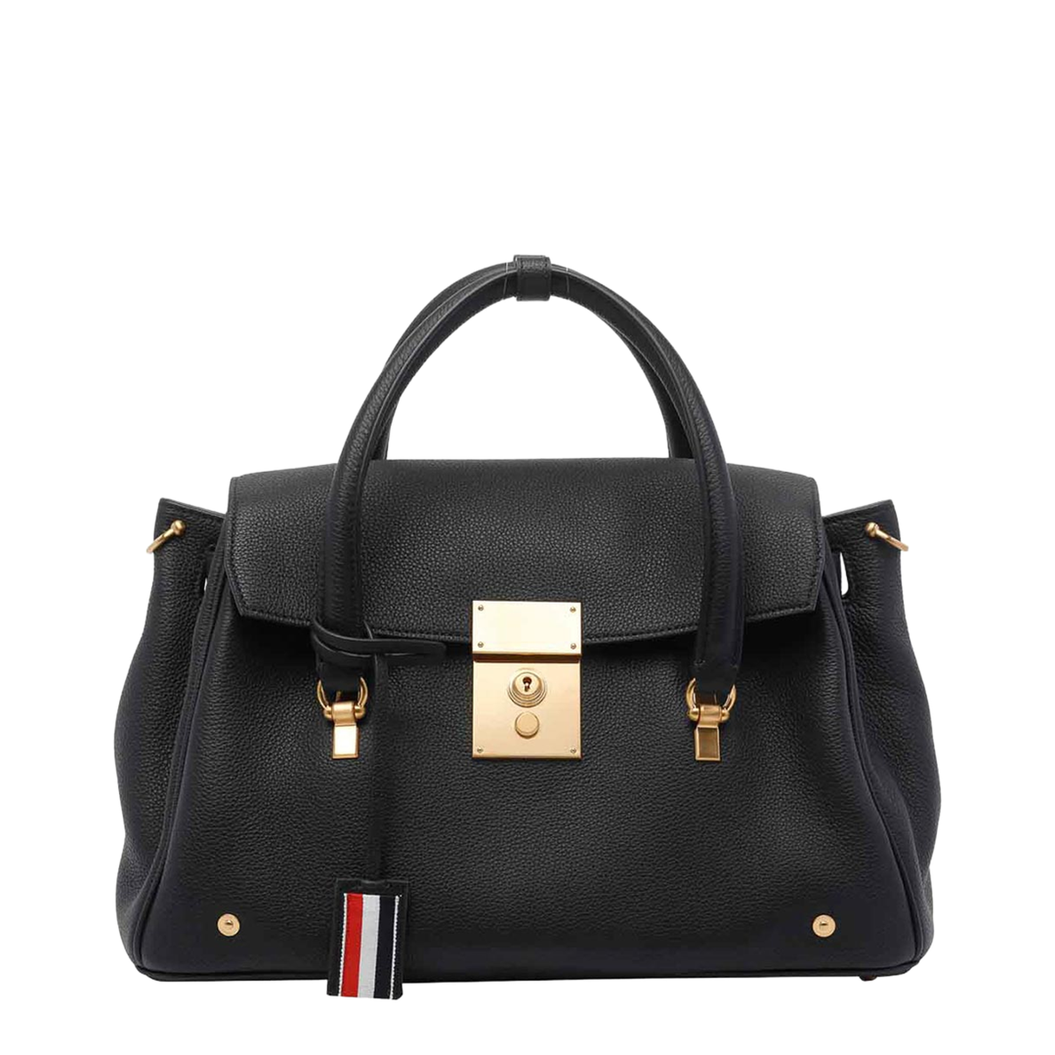 Bolton Bag Medium Soft Pebble Grain Leather - Black - Image 3