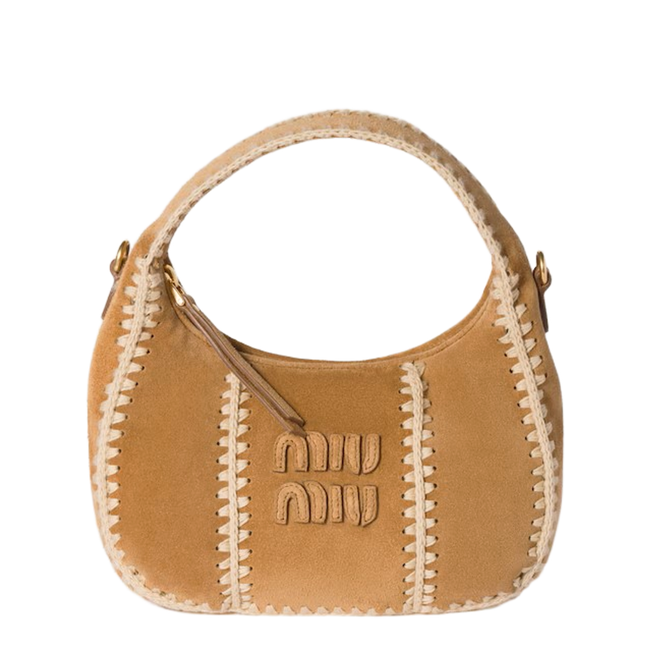 Beige Suede Handbag - Image 5