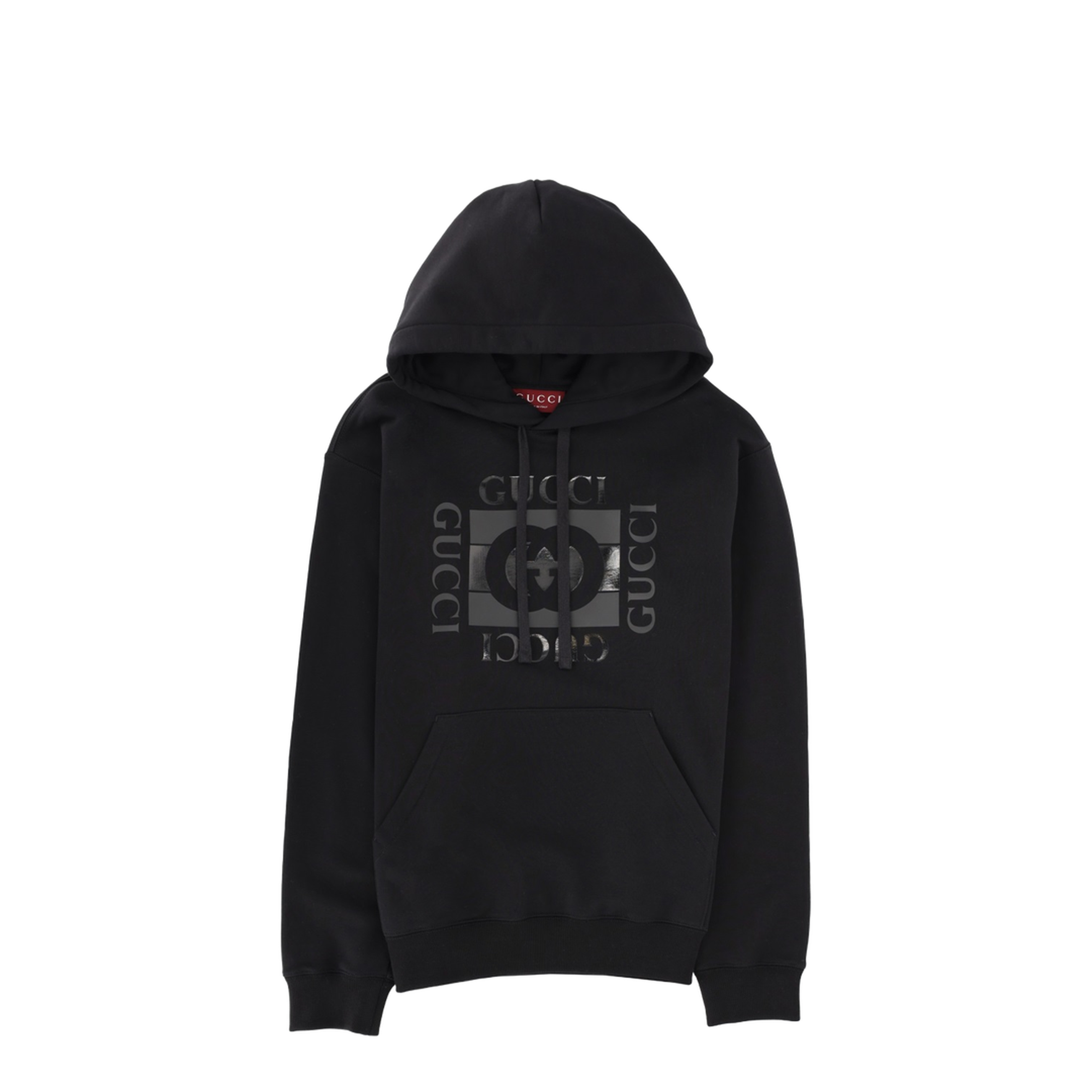 Cotton Jersey Sweatshirt with Print in Black - Image 1