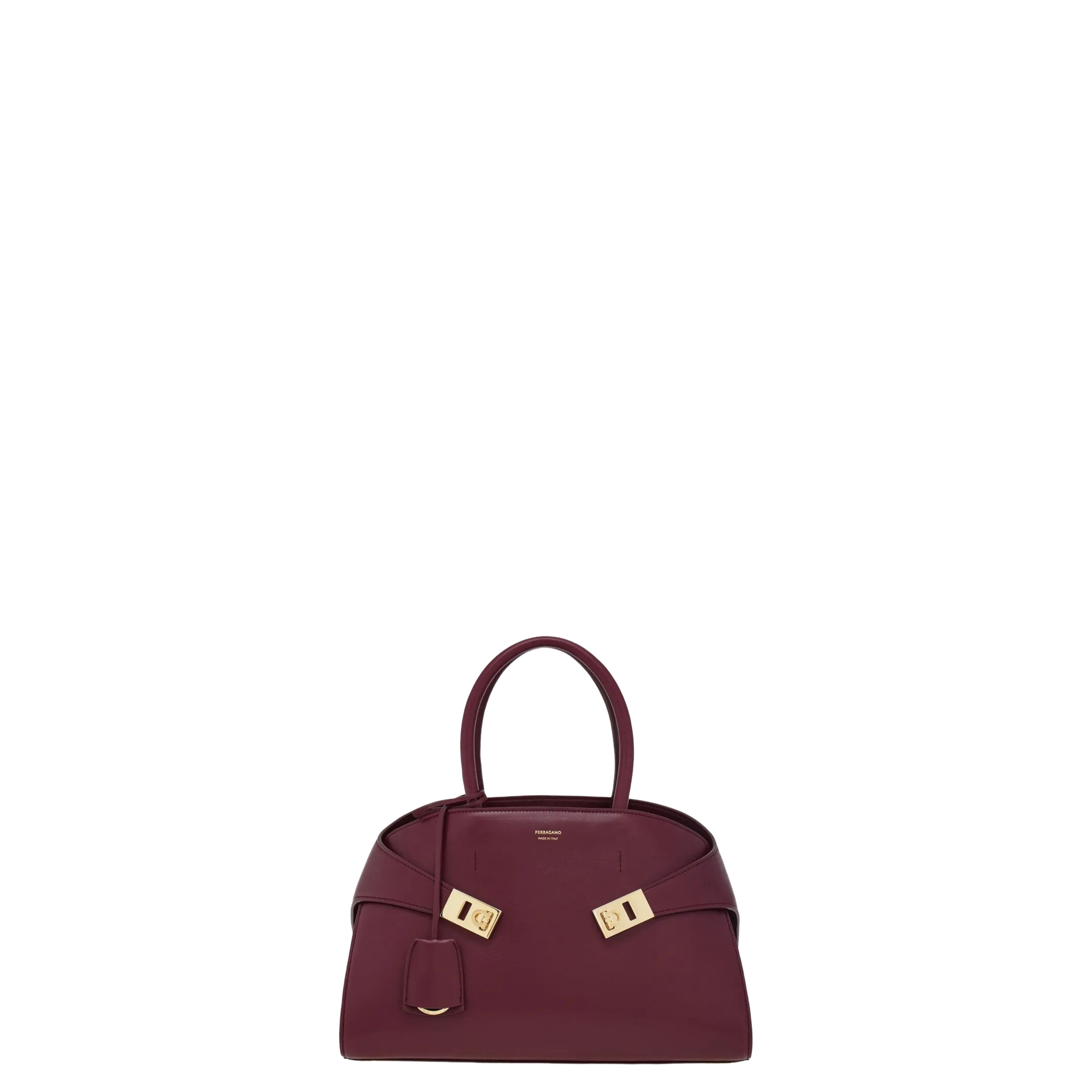 Hug M Handbag Leather Plum - Image 1