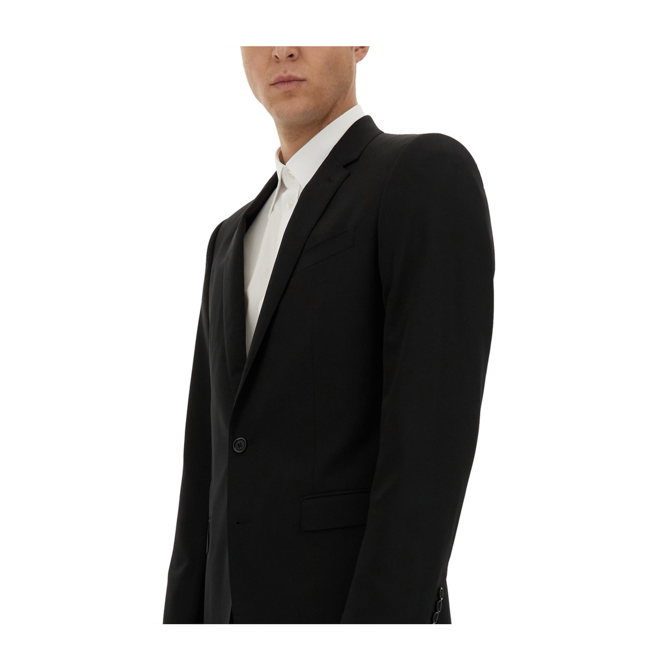 Two-piece suit in black wool - Image 4