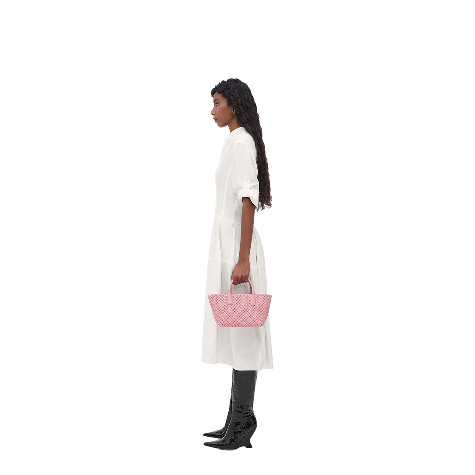 Cabat Mini Leather Handbags - Pink - Image 4