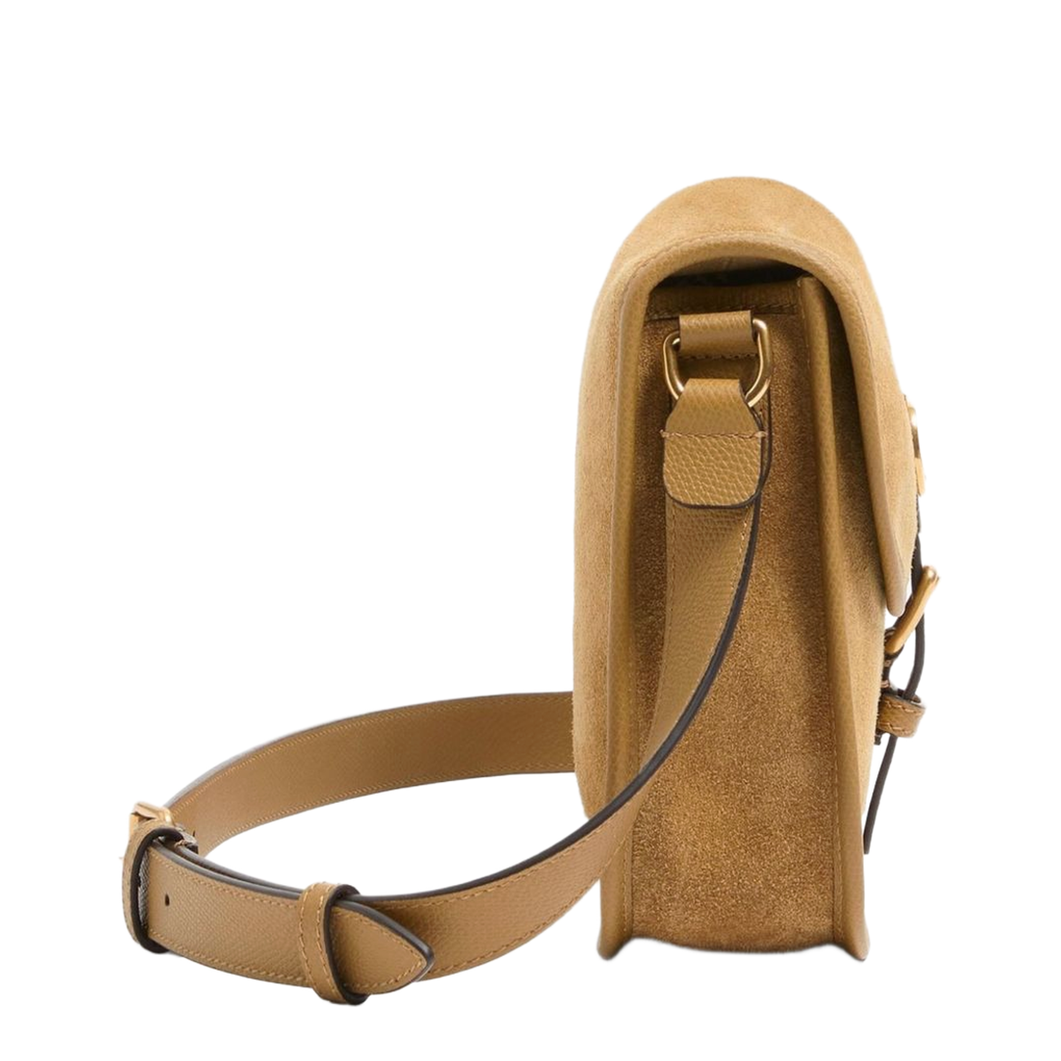 Antibes Suede Shoulder Bag - Havana Beige - Image 3