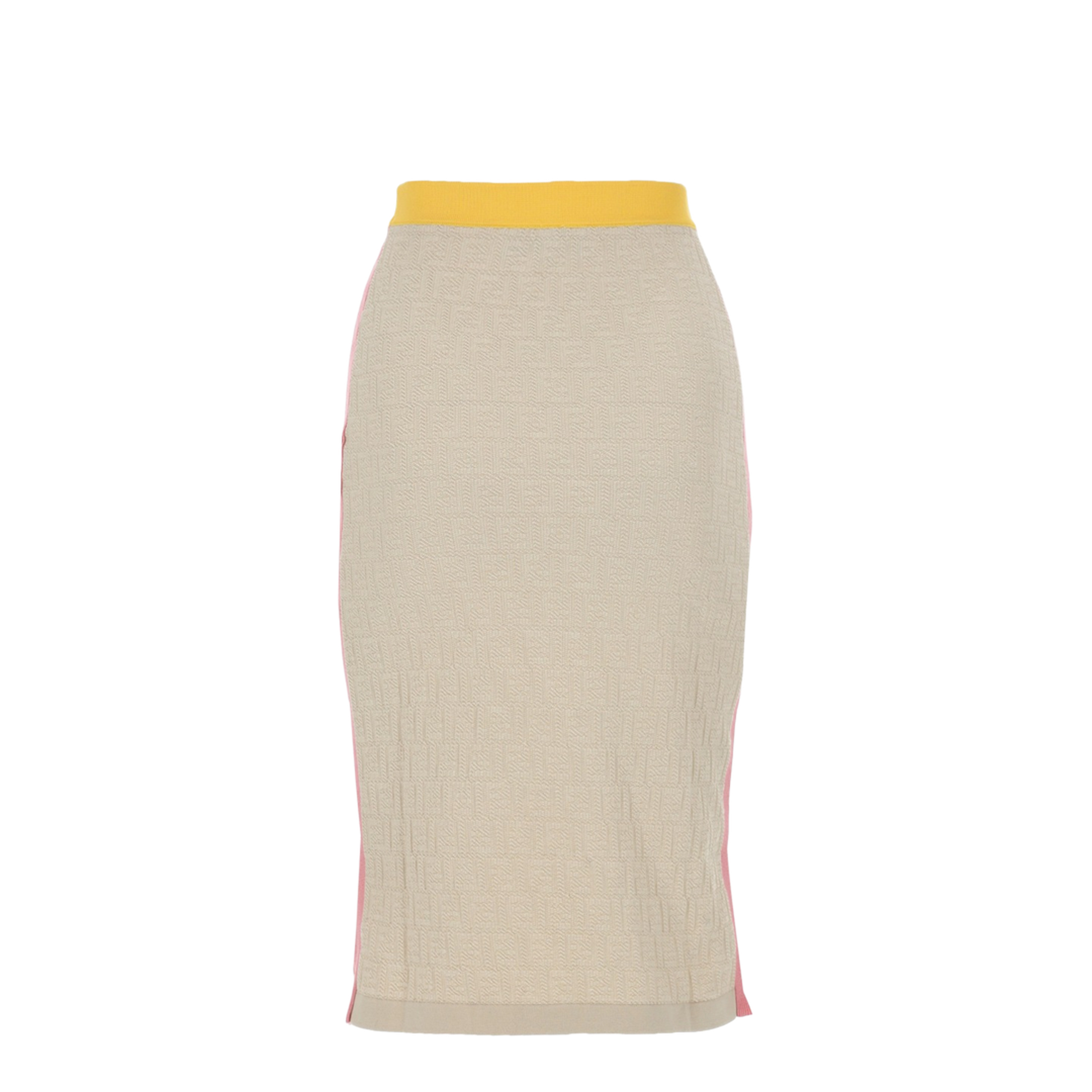 Light Beige Cotton And Silk Skirt - Image 3